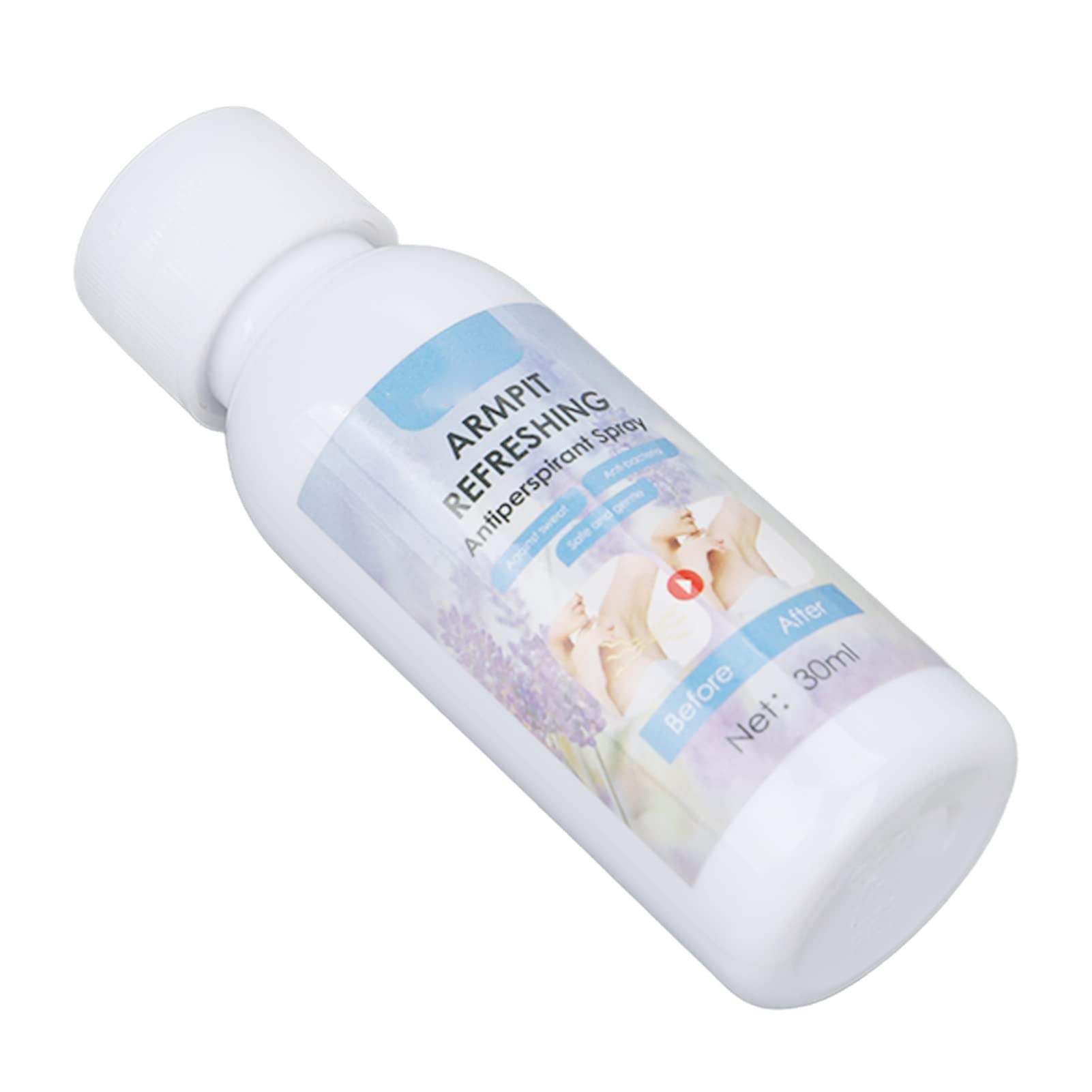 Natural Lavender Armpit Deodorant Spray - 30ml Small & Portable Antiperspirant for Women & Men - Fresh All Day Protection for Gym, Work & Outdoor Activities