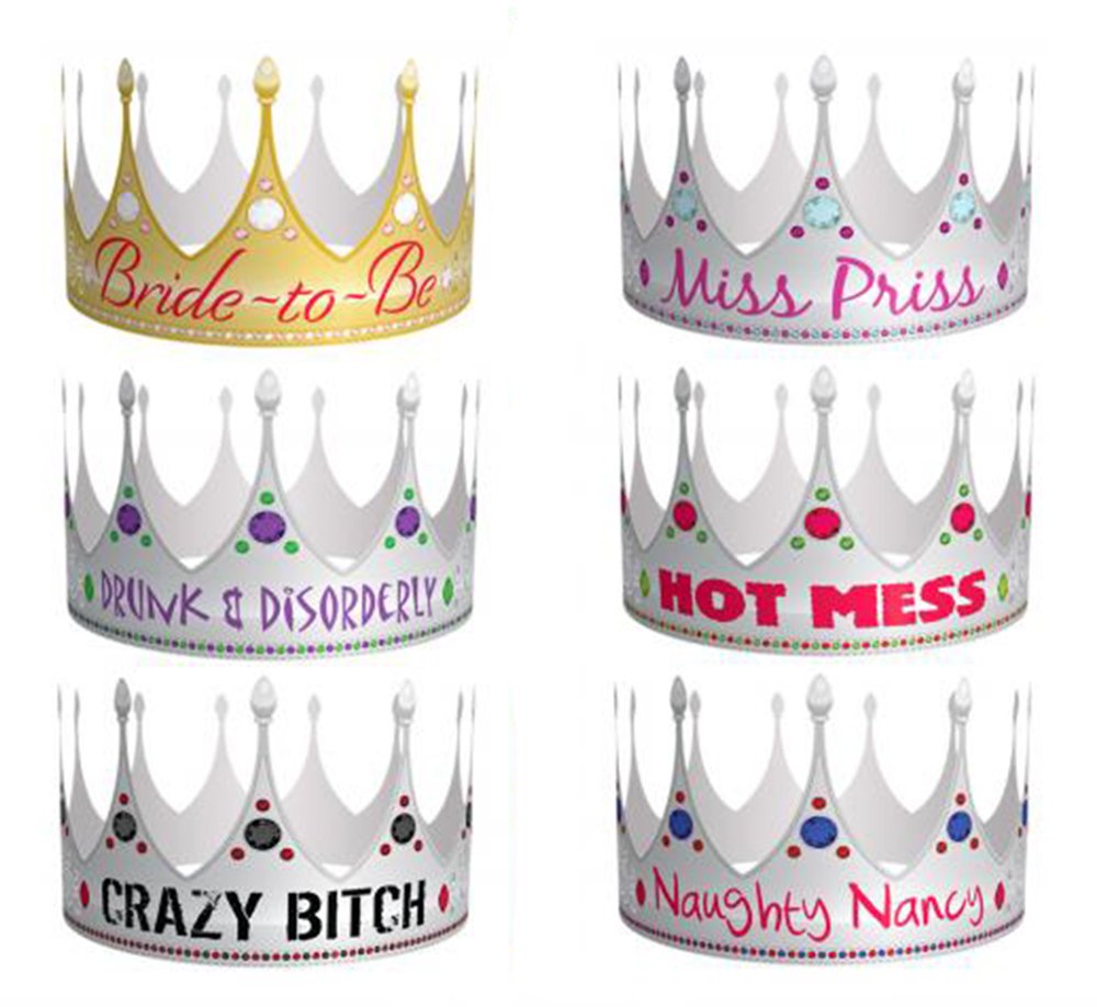 Kheper Games Bride-to-be Party Crowns Game - Fun Bachelorette Party Accessories for Wedding Showers & Girls Night Out