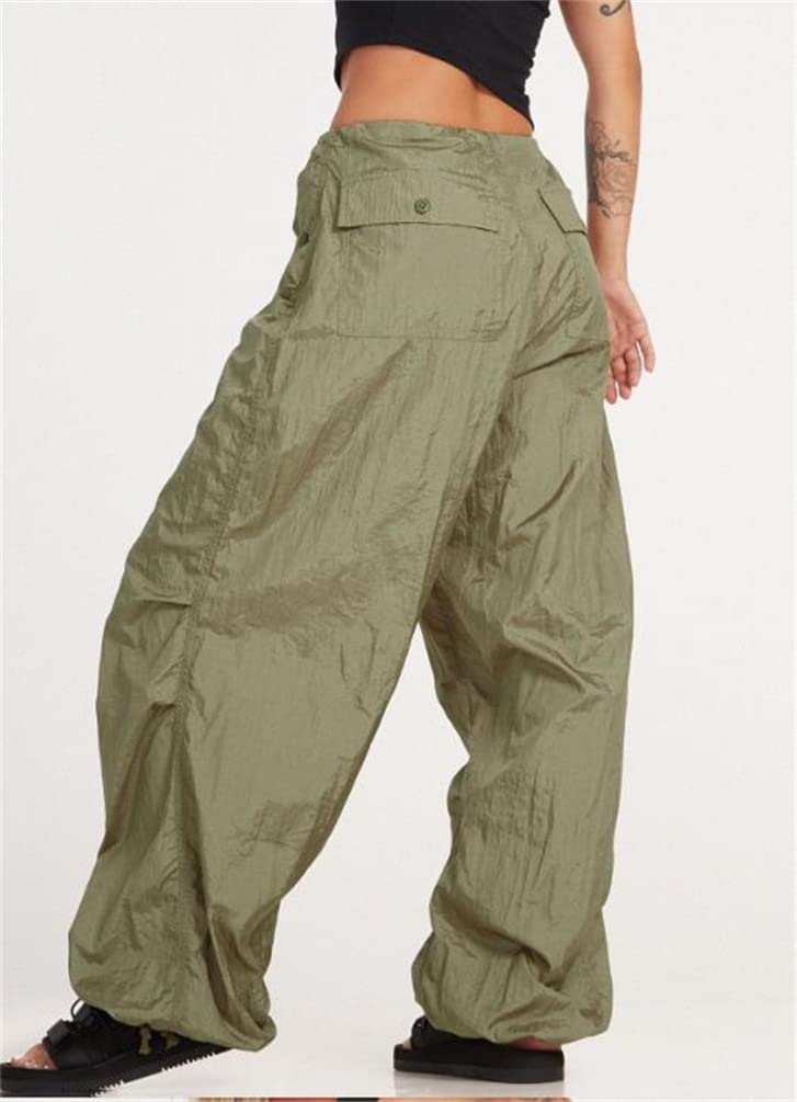 LELEBEAR Women's Baggy Cargo Pants - Low Waist Y2K Streetwear Casual Parachute Pants | Hip Hop Fashion, 90s Style Outfits | Trendy Loose Fit Cargo Pants for Concerts, Streetwear & Everyday Wear | Perfect for Urban Fashion, Travel, Weekend Outings & Night Out Parties | Great for Street Photography, College Campus & Coffee Dates | Ideal for Casual Wear, Fashion Shows & Daily Comfort | Best for Outdoor Adventures, Raves, Music Festivals, Skating & Hiking
