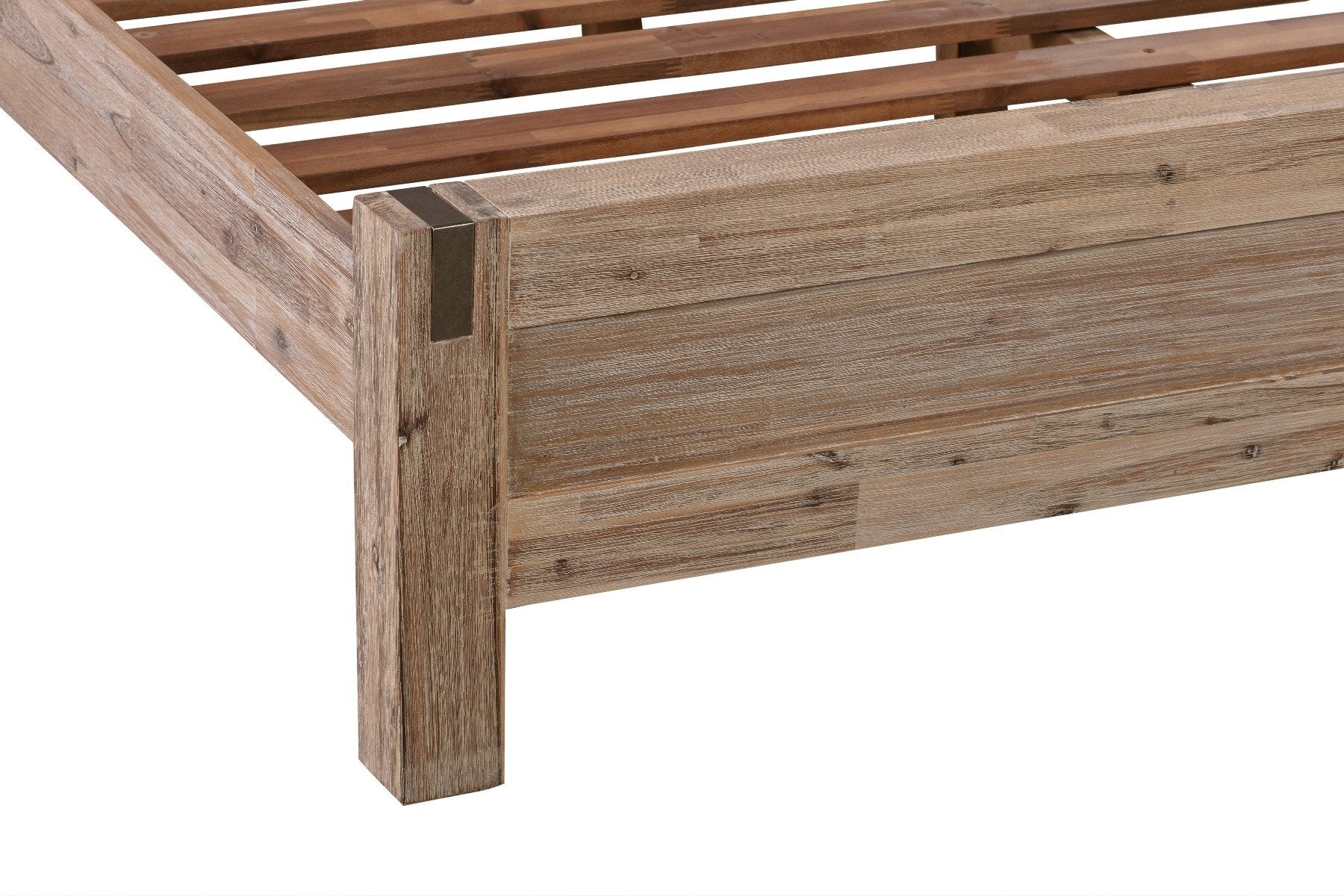 Java Queen Bed Frame Solid Oak Wood - Modern Bedroom Furniture for Master Bedroom & Guest Room