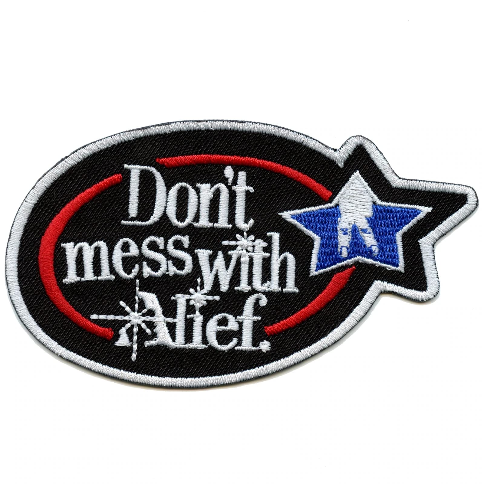 Don't Mess With Alief Iron-On Embroidered Patch - Durable Embroidered Badge for Jackets, Hats, Bags & DIY Crafts