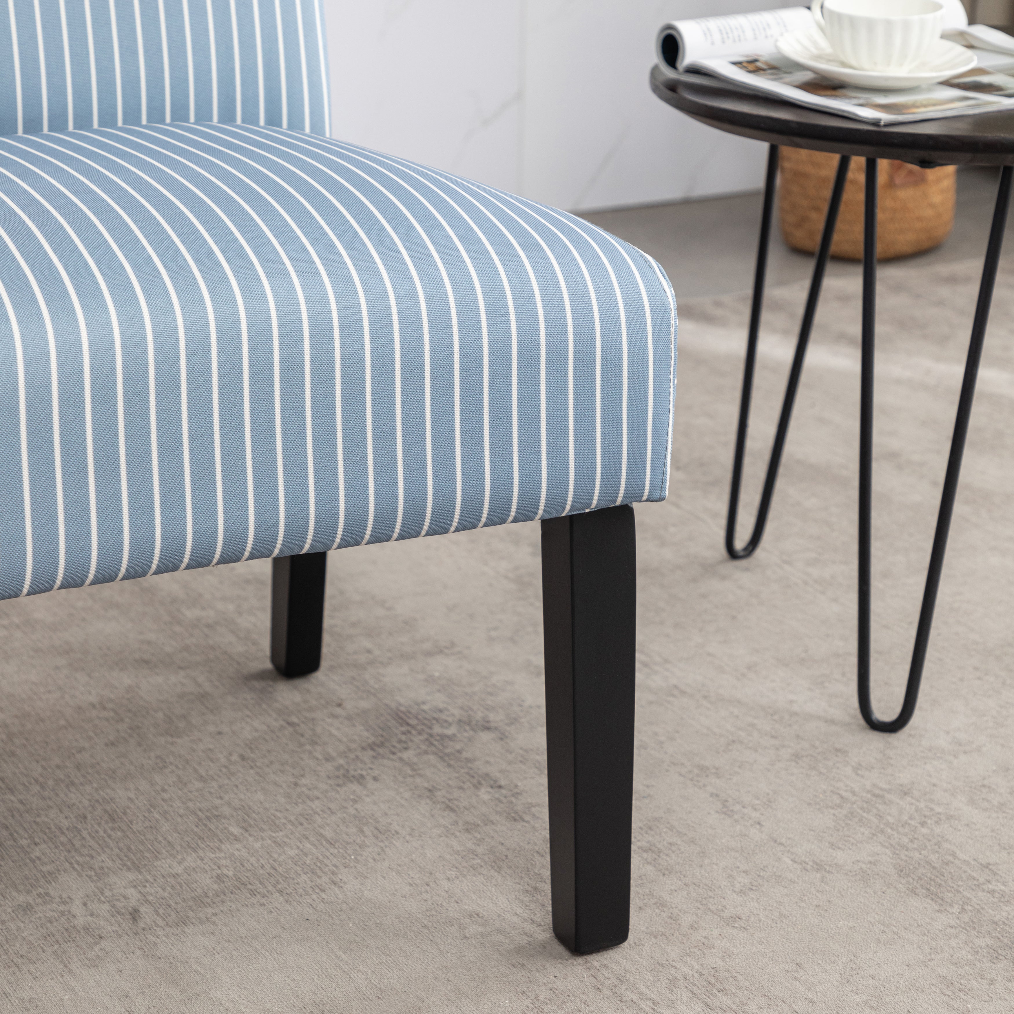 Roundhill Furniture Botticelli Fabric Armless Contemporary Accent Chair - Modern Living Room Seating for Home Office, Lounge & Reading Nook