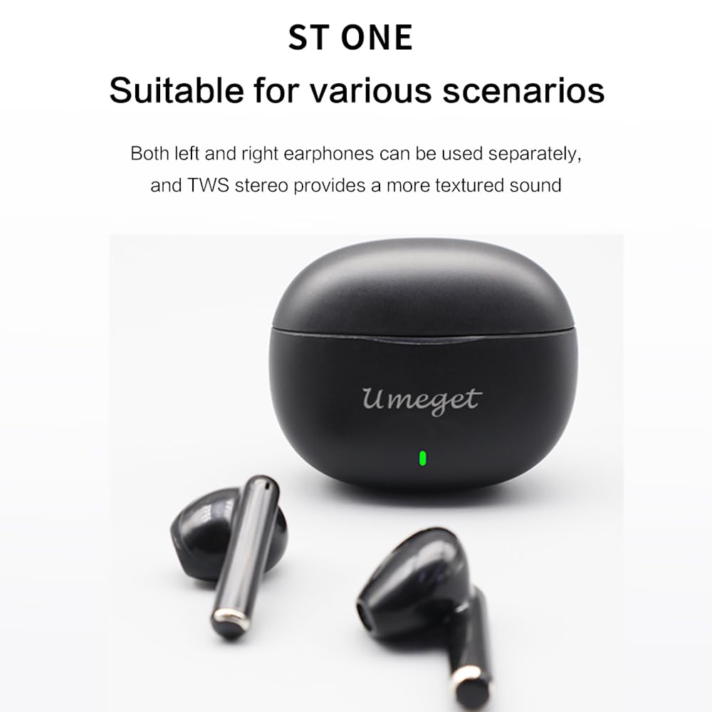 Wireless Bluetooth Earbuds with ENC Noise Cancellation & Dual Mic - 13mm Speaker for Crystal Clear Sound, Low Latency Gaming & In-Ear Detection - Perfect for Workouts, Commuting & Online Meetings (White)