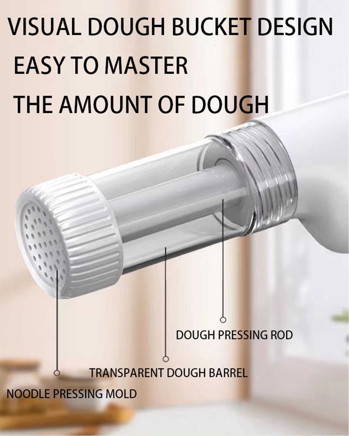 6-in-1 Electric Pasta Maker Machine - Cordless Handheld Noodle Press with Molds for Home Kitchen