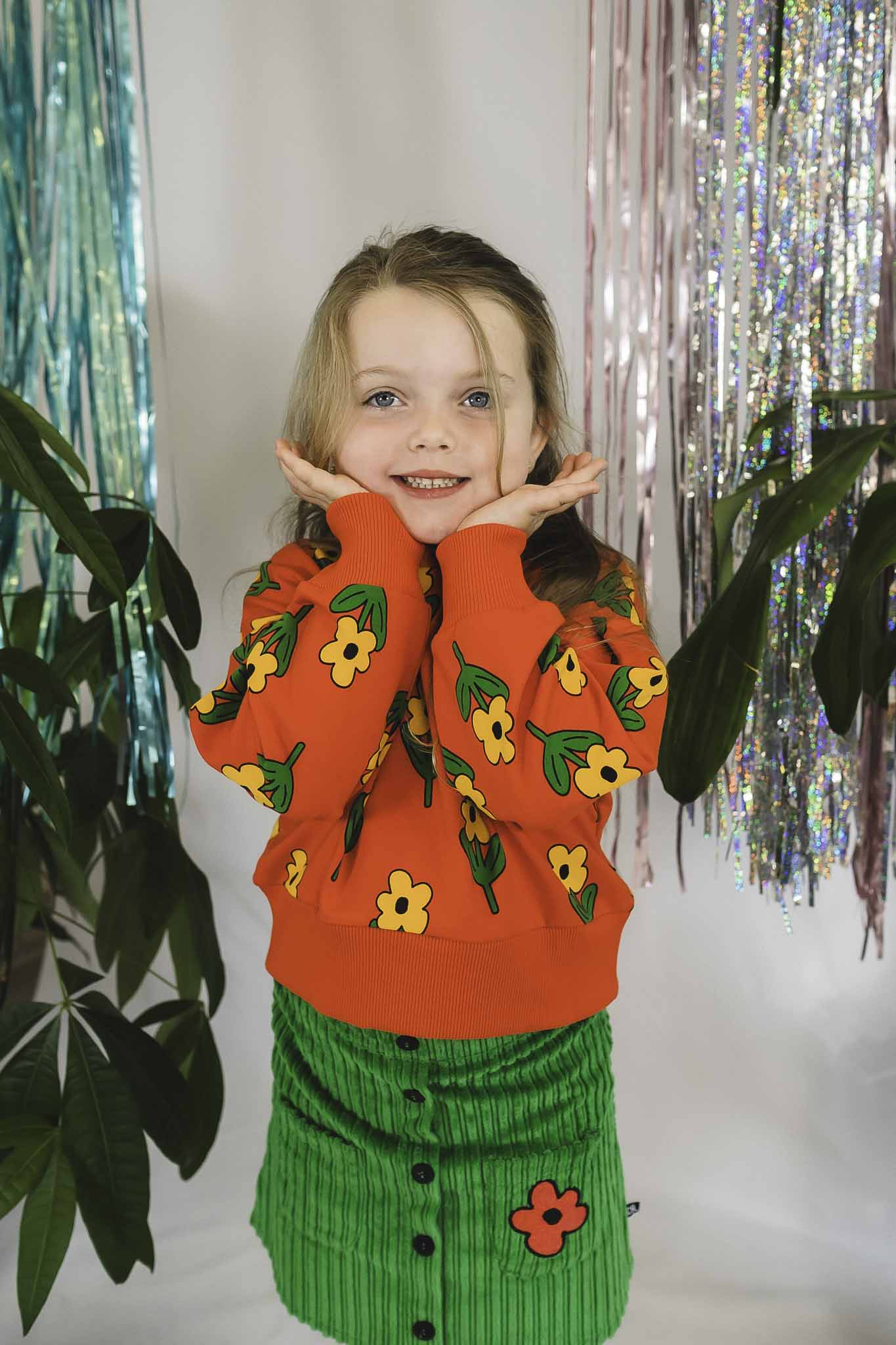 Stylish French Terry Crewneck Sweatshirt for Girls - Soft & Comfortable Pullover for School, Playdates & Casual Outfits