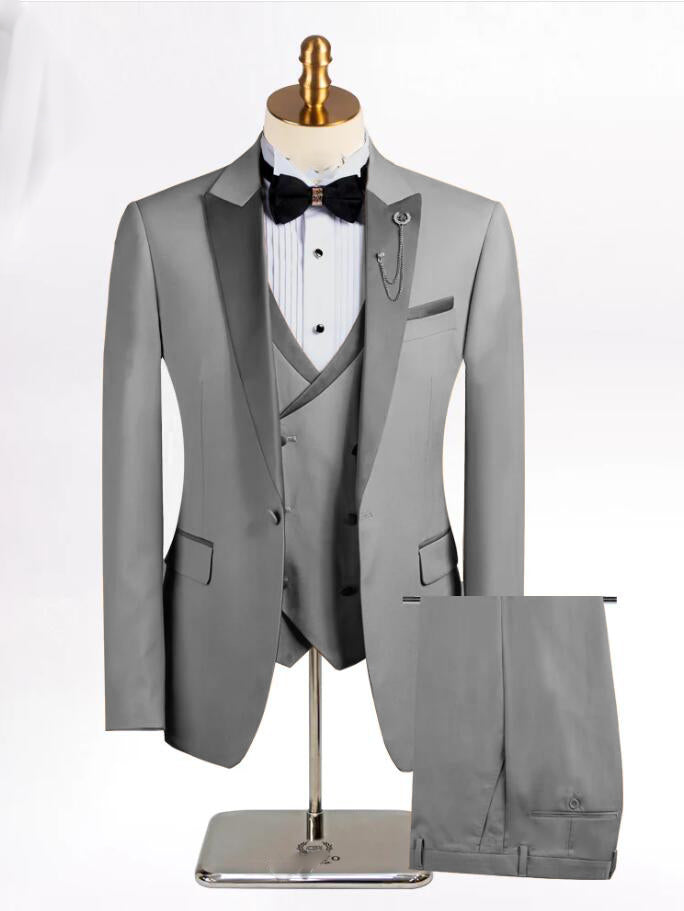 Elegant Sage Green Men's Tuxedo Suit 3-Piece Set for Prom, Wedding & Formal Events | Premium Quality CS2471 | Perfect for Grooms, Best Men & Special Occasions