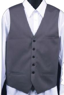 Daniel Ellissa Waiter Vest VW01 Charcoal - Stylish & Durable Server Uniform for Restaurants, Bars & Catering Events