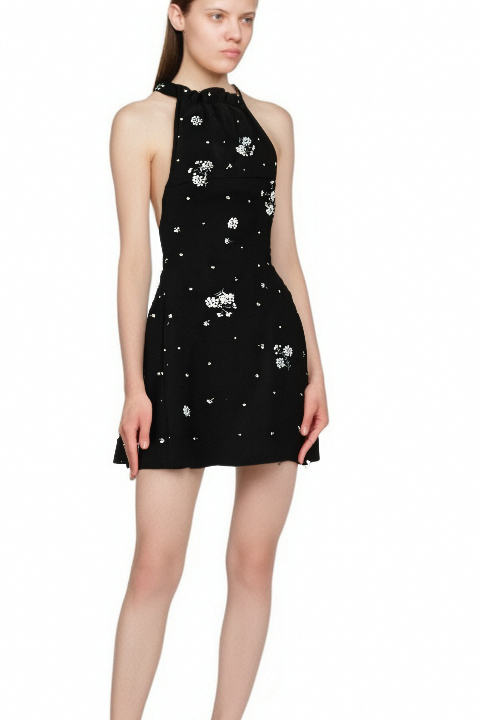 Ariane Crystal Embellished Scoop Back Mini Dress - Elegant Party & Evening Wear for Women