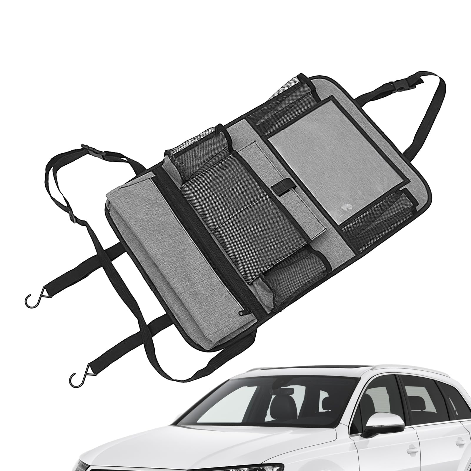 Car Backseat Organizer with Storage Pockets & Tablet Holder - Kids Travel Organizer for Toys, Snacks & Essentials - Perfect for Road Trips & Family Car Rides