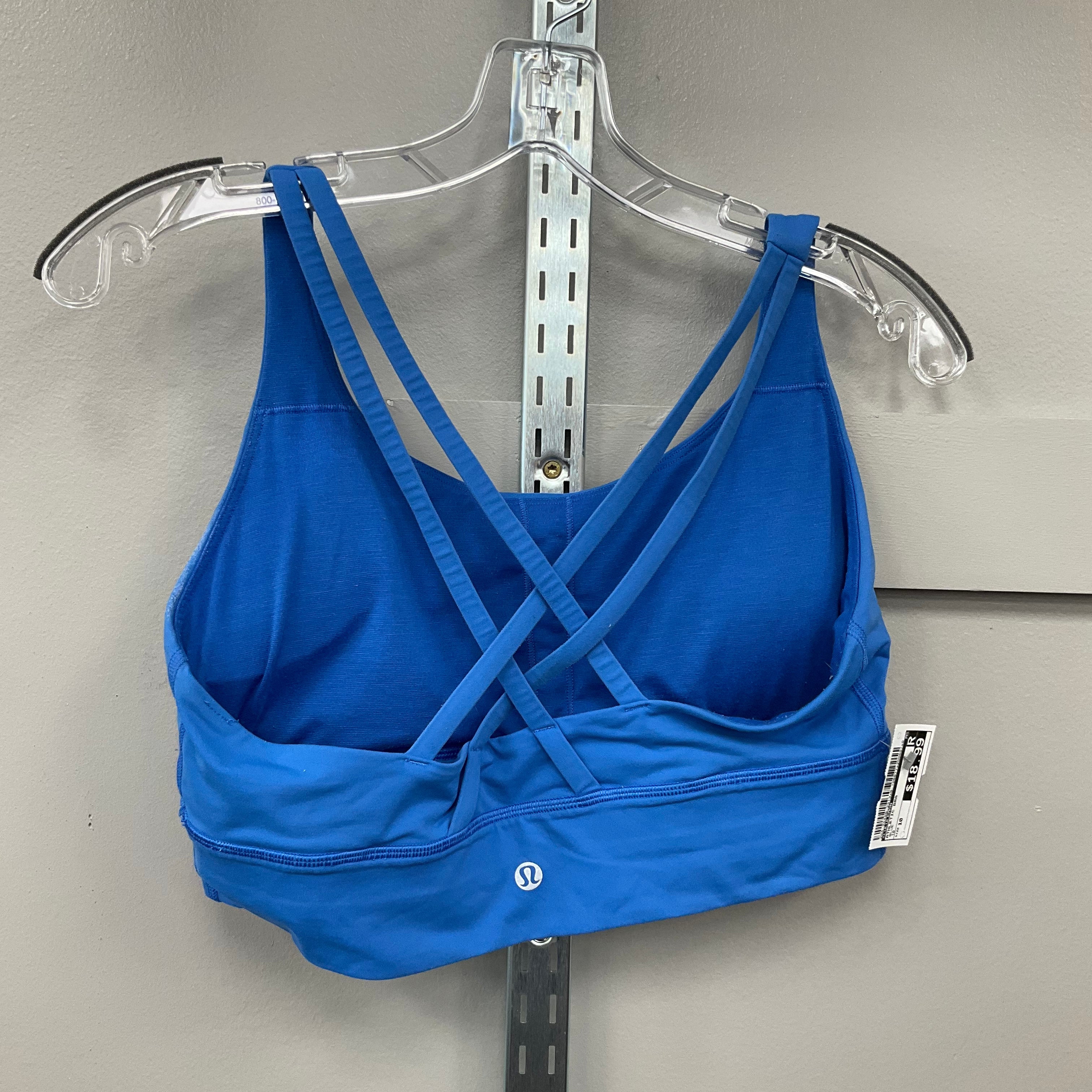 LULULEMON ATHLETIC BRA - Women's High Support Sports Bra in Blue, Size 10 - Perfect for Yoga, Running & Gym Workouts