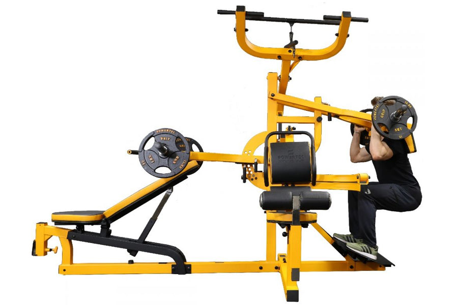 Powertec Workbench Multisystem Home Gym - Heavy Duty Strength Training Equipment for Full Body Workouts (Yellow) | Perfect for Home Gym, Garage Workouts & Fitness Enthusiasts