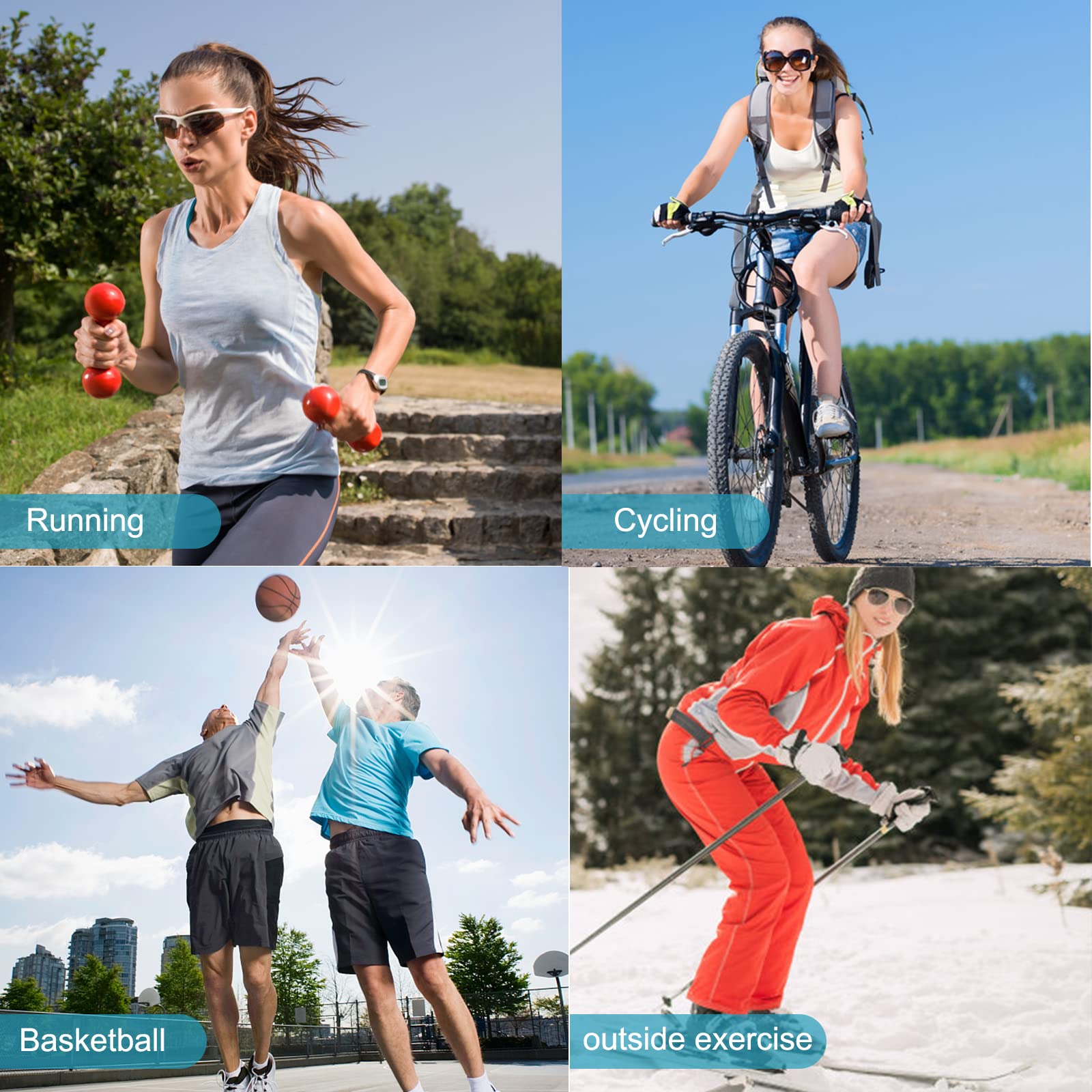 Sports Glasses Strap (10-14 Inch) - 4 Pack Adjustable Eyewear Holder for Kids, Youth & Men - Secure Sunglasses & Eyeglasses for Running, Hiking & Outdoor Activities