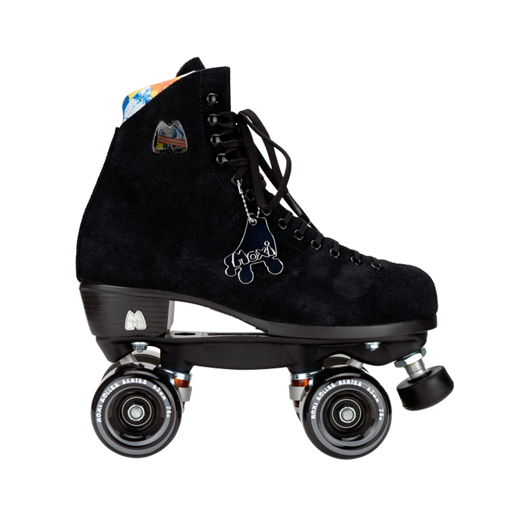 Moxi Lolly Roller Skates - Premium Black Quad Skates for Women & Girls | Outdoor, Indoor, Rink & Park Skating