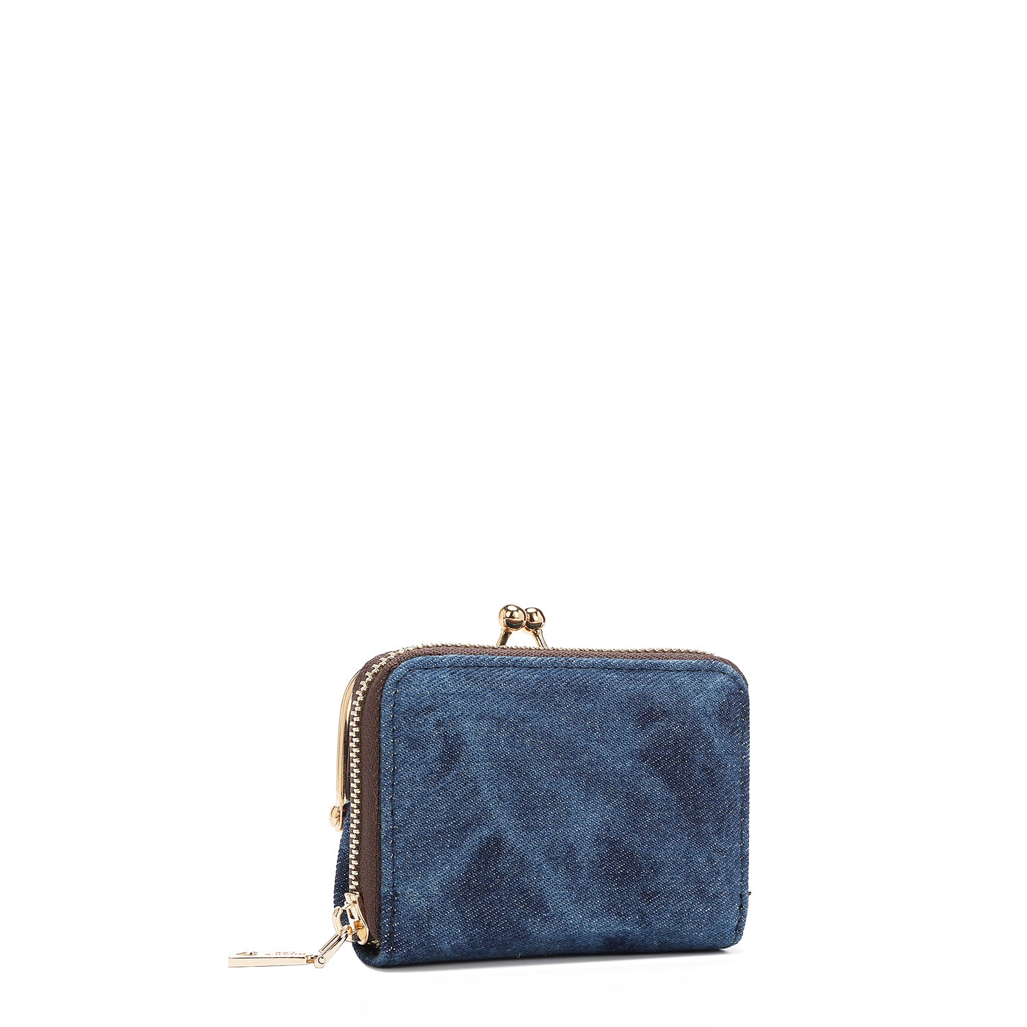 DENIM JULIA MINI WALLET - Stylish Women's Small Wallet with Card Slots & Zipper Pocket - Perfect for Everyday Use, Travel & Night Out