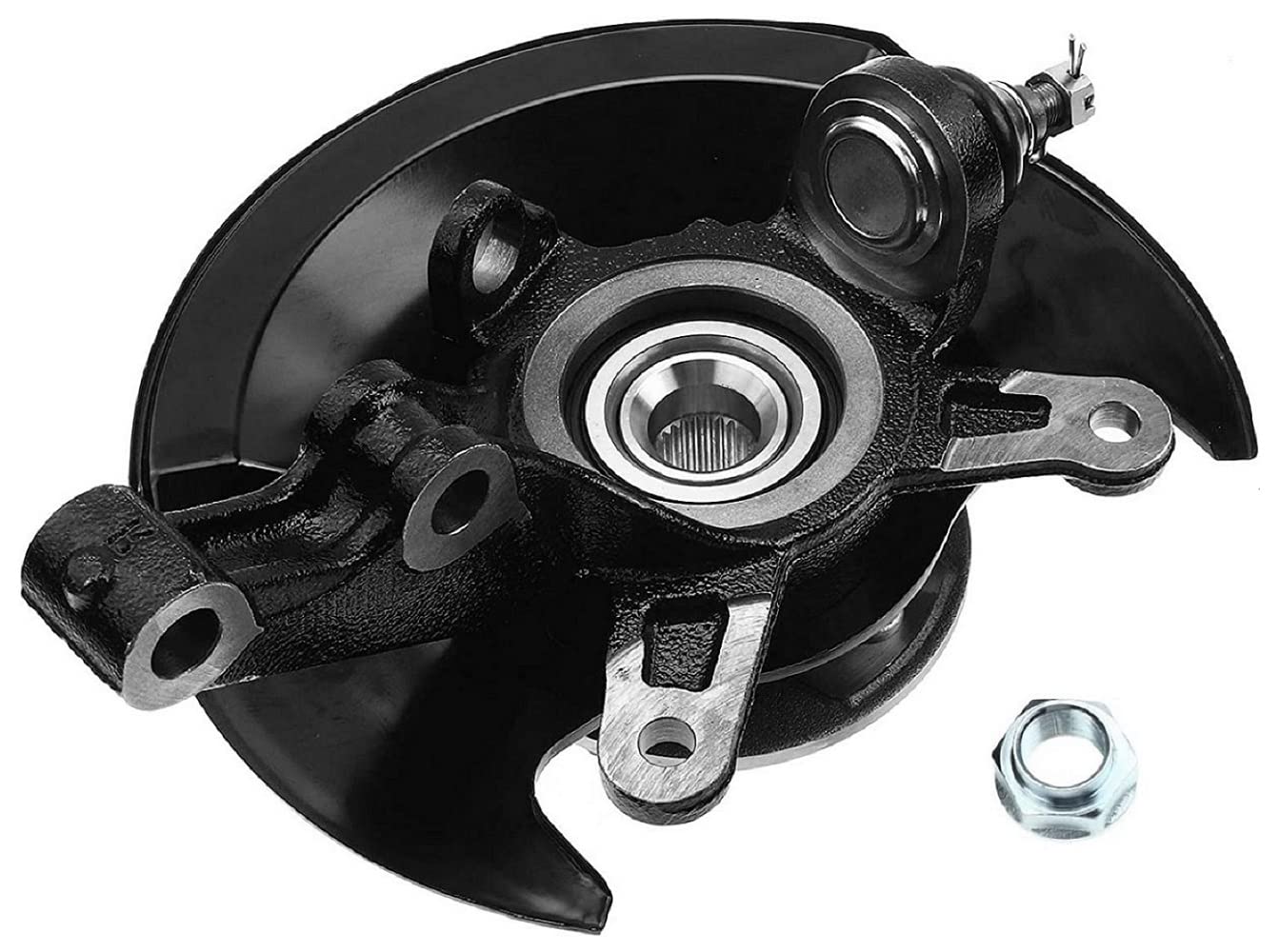 2003-2005 Honda Civic 1.7L L4 Steering Knuckle & Wheel Hub Bearing Assembly - Front Left Driver Side Replacement Part for CNG & Petrol Models - Perfect for Suspension Repair & Wheel Bearing Replacement