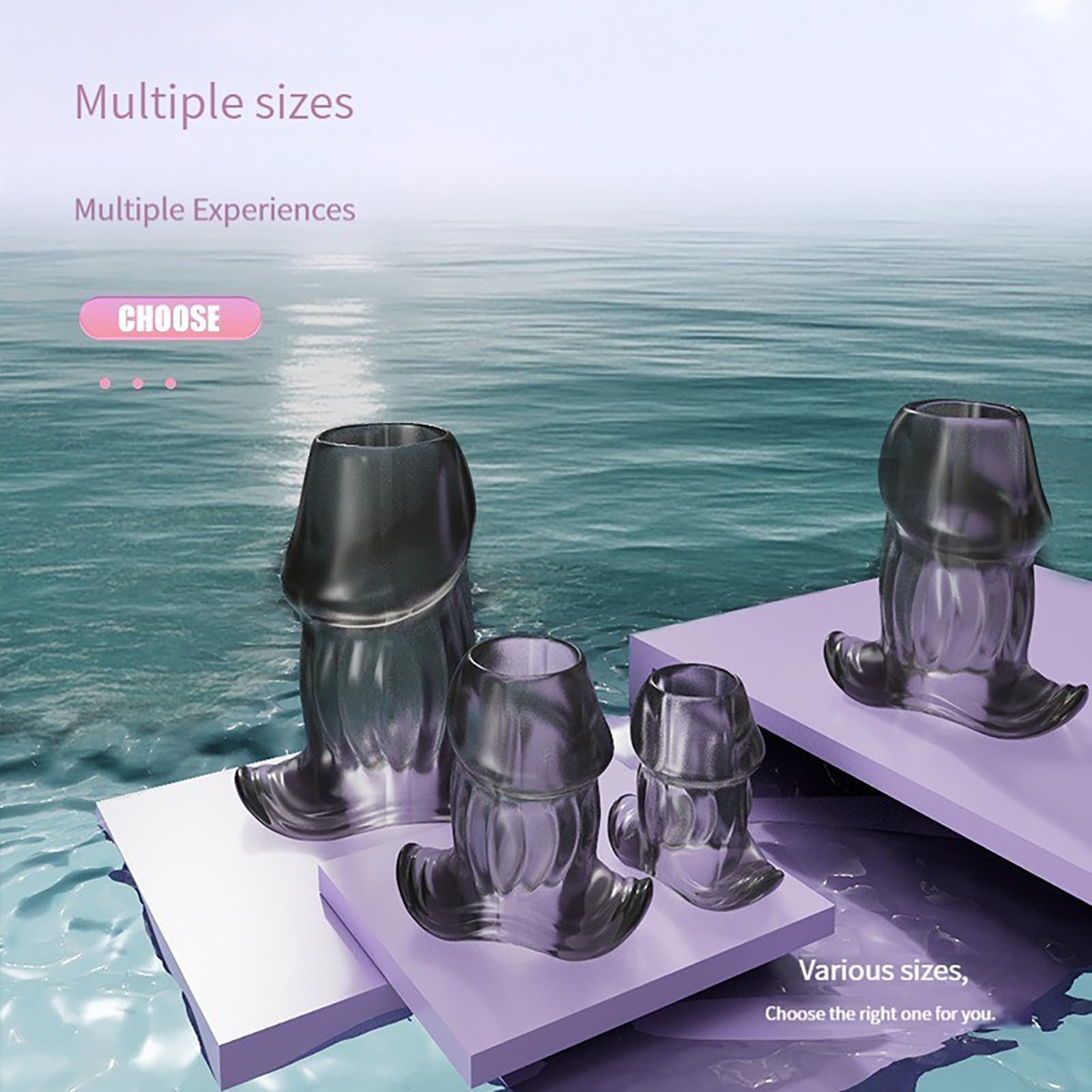 **4-Piece Hollow Anal Plug Set - S/M/L/XL Sizes, Transparent Tunnel Dilator for BDSM, Enema & Anal Training | Beginner & Advanced Users | Perfect for Sensual Play & Relaxation**