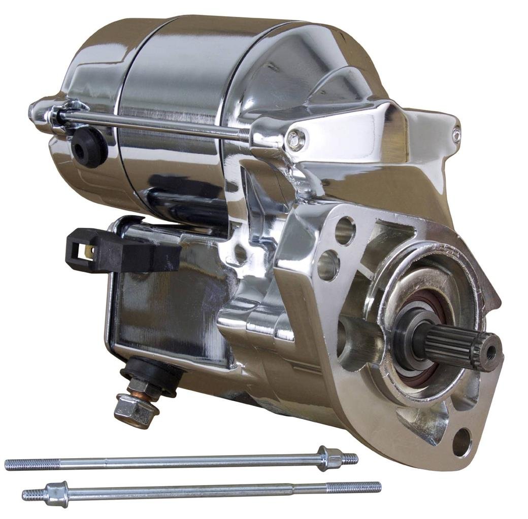 RAREELECTRICAL New 1.2Kw Chrome Starter Motor for Harley Davidson FLHRS FLHRSEI FLHRSI - Compatible with Models 31553-90 & 18199CHA2 - Perfect for Motorcycle Repair & Engine Maintenance