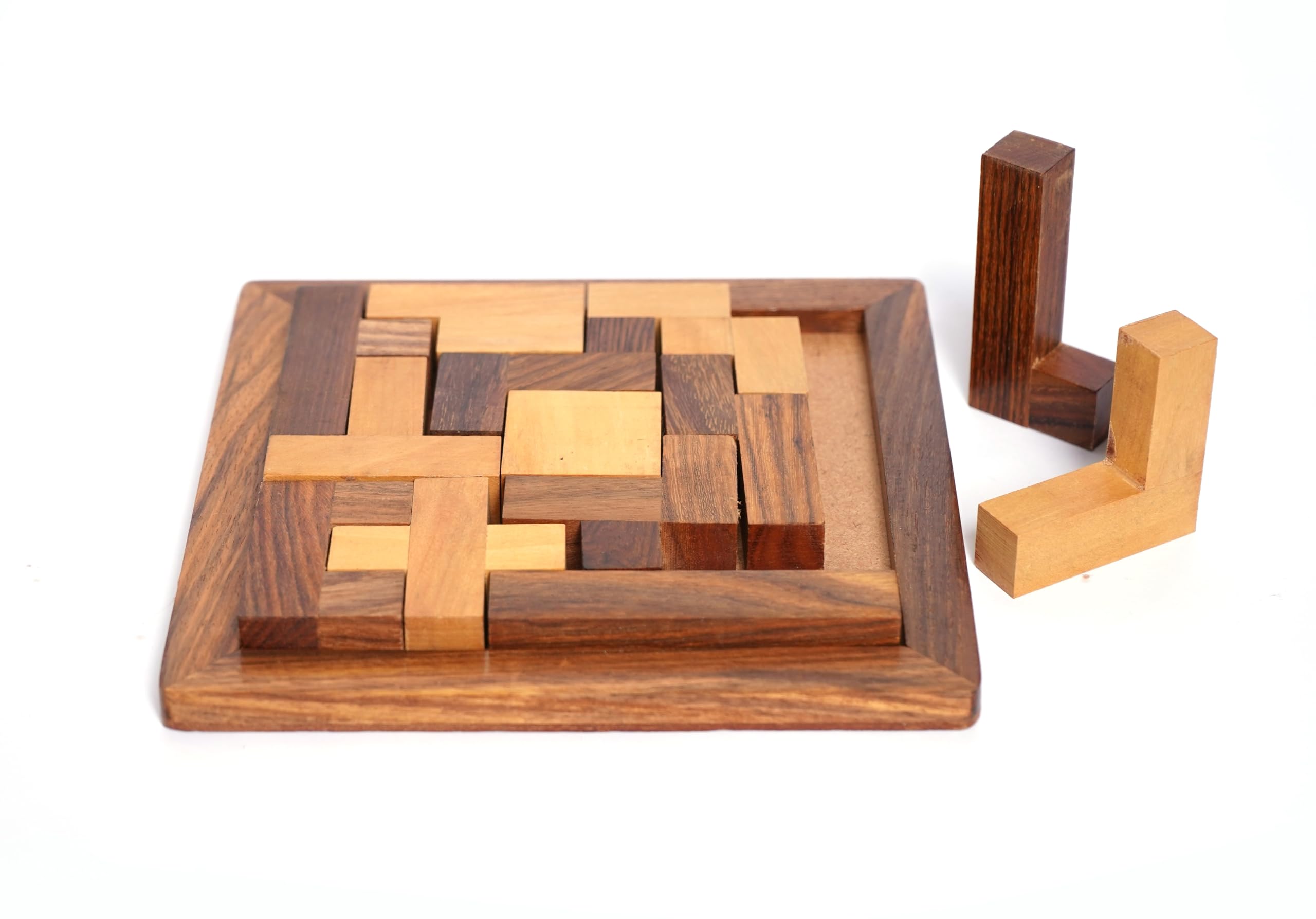 Mother Touch Handmade Wooden Jigsaw Puzzle for Kids - Non-Toxic, Eco-Friendly Educational Toy | Sustainable Wooden Puzzle Gift for Toddlers & Children | Perfect for Birthday Presents, Montessori Learning & Family Game Night