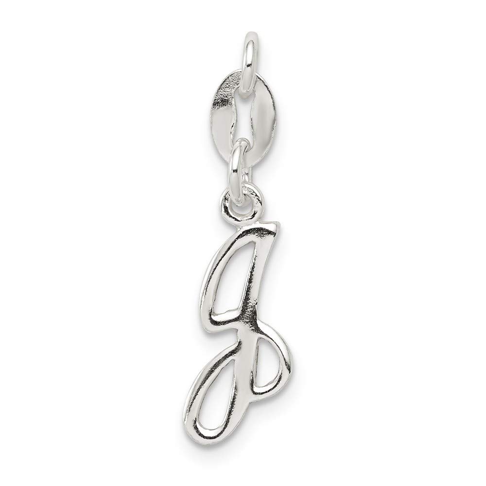 Roy Rose Jewelry Sterling Silver Initial Letter J Pendant Necklace - Personalized Name Jewelry Gift for Women, Girls - Perfect for Birthdays, Anniversaries & Everyday Wear