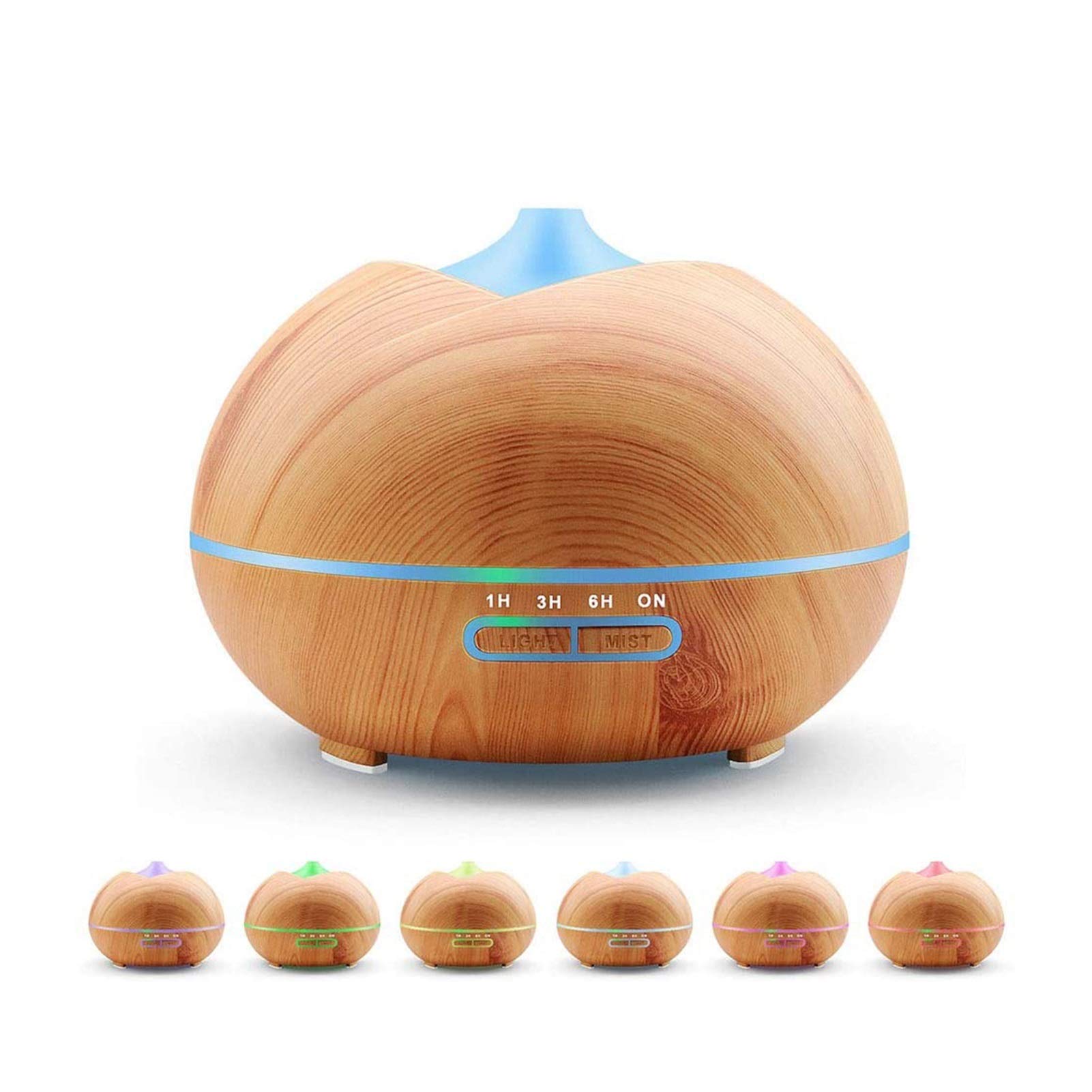 400ml Ultrasonic Essential Oil Diffuser - Wood Grain Aromatherapy Humidifier with Adjustable Mist Modes for Home, Office & Yoga | Cool Mist Diffuser for Relaxation, Sleep & Stress Relief