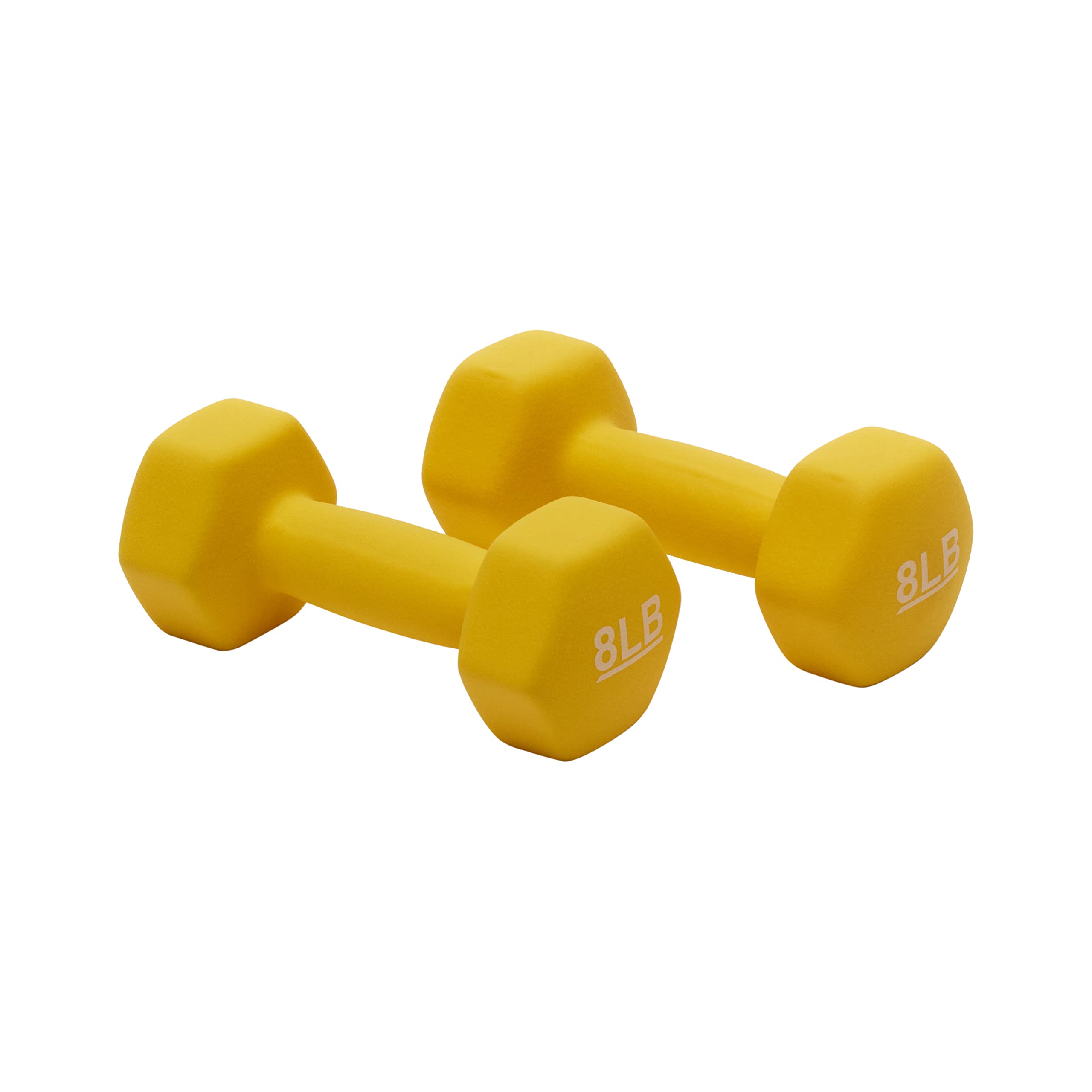 Amazon Basics Neoprene Dumbbell Hand Weights - 3lb, 5lb, 8lb Set for Home Gym, Strength Training & Fitness Workouts - Perfect for Women, Men & Beginners