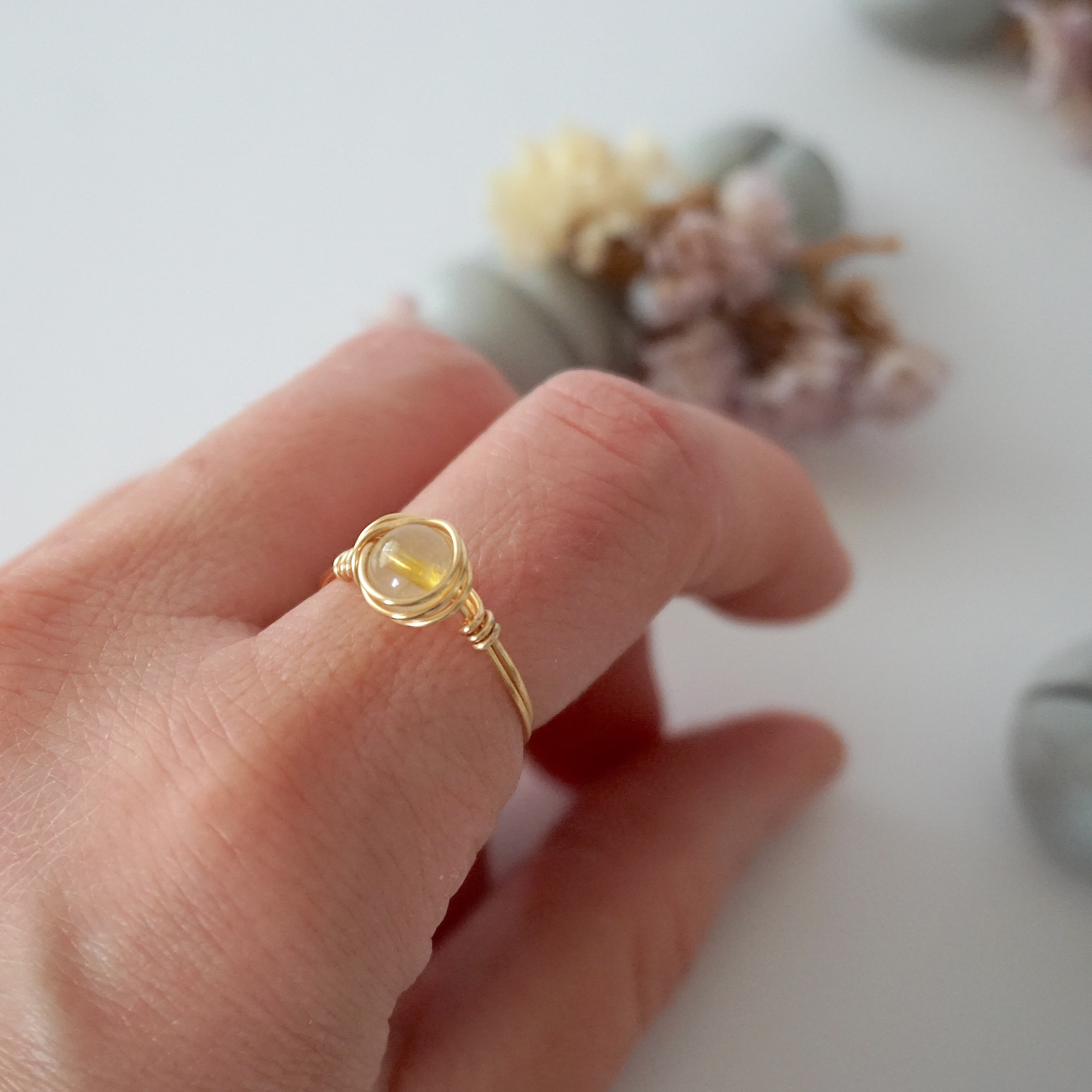 Simple Citrine Birthstone Ring for Women - Elegant November Birthstone Jewelry Gift for Mom, Sister, Wife | Perfect for Birthdays, Anniversaries & Everyday Wear