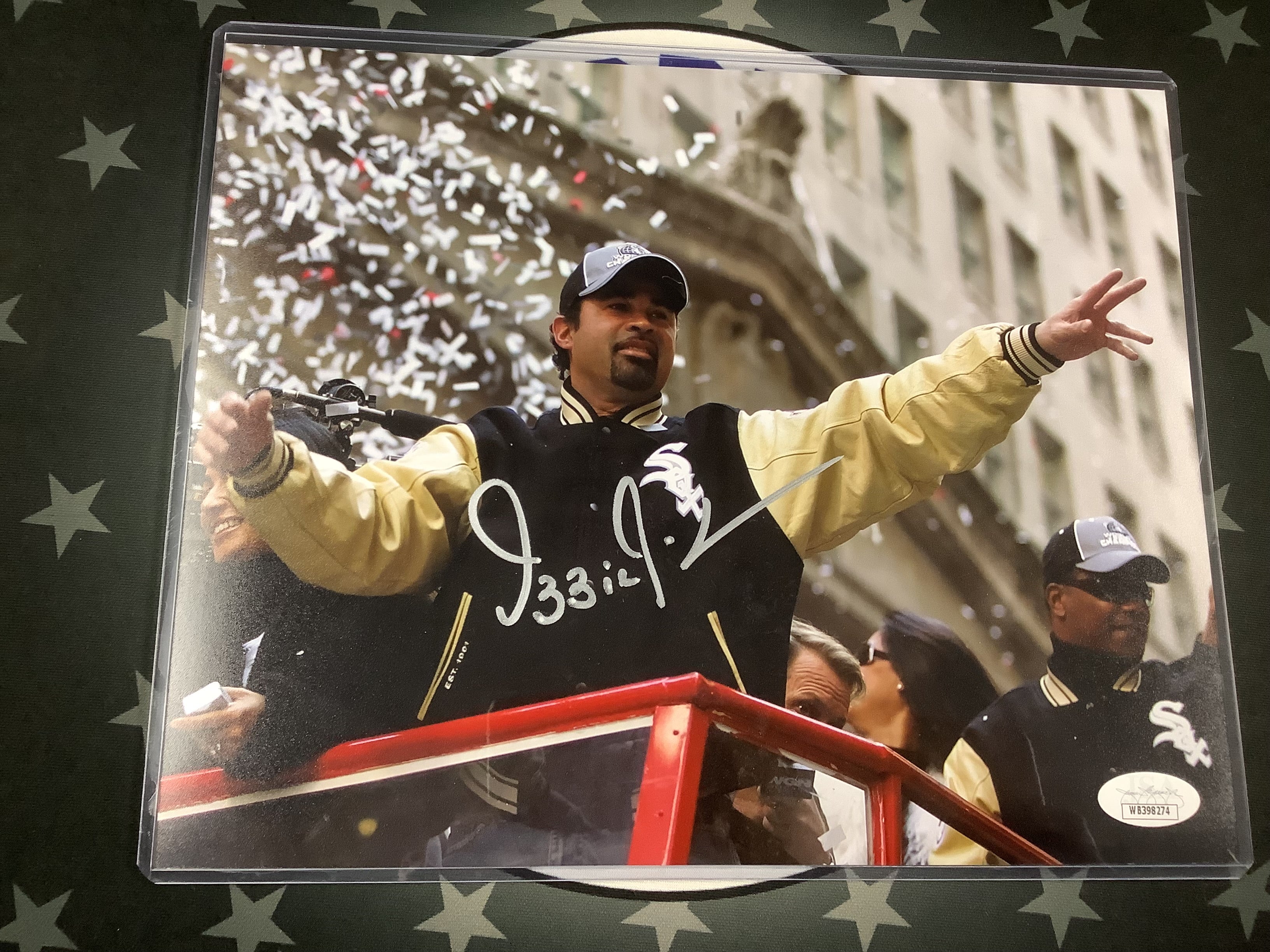 OZZIE GUILLEN Autographed 8x10 Photo with JSA COA - Authentic Signed Baseball Memorabilia for Collectors and Sports Fans