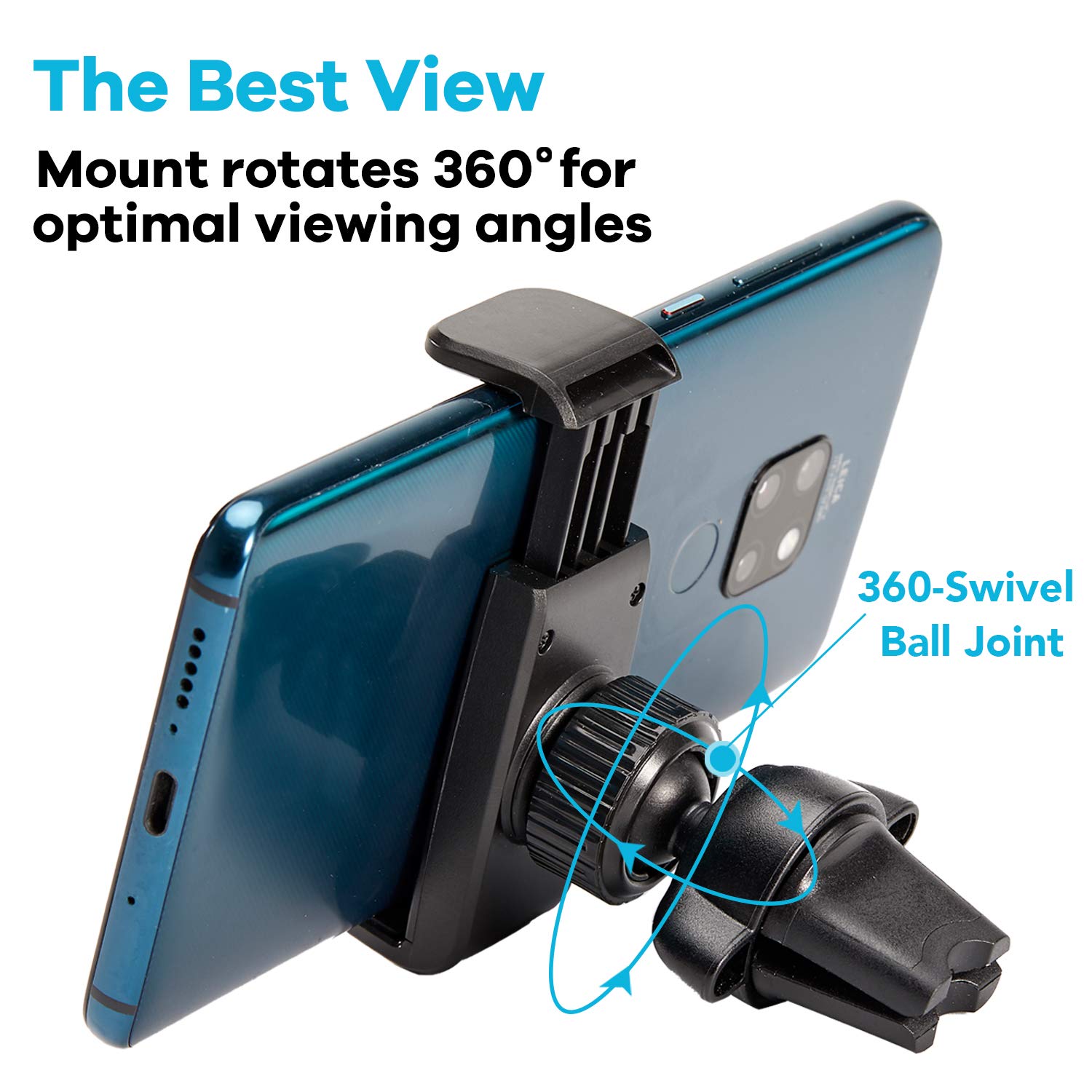 2-Pack Universal Car Vent Phone Mount - Expandable Grip for Safe Driving