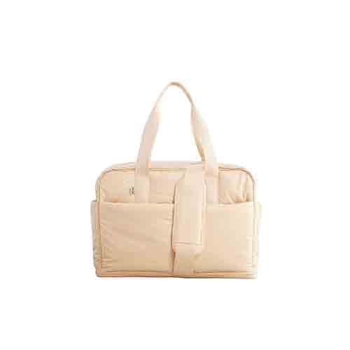 Beige Expandable Duffle Bag - Large Travel Duffel with Extra Storage | Perfect for Gym, Weekend Trips & Air Travel