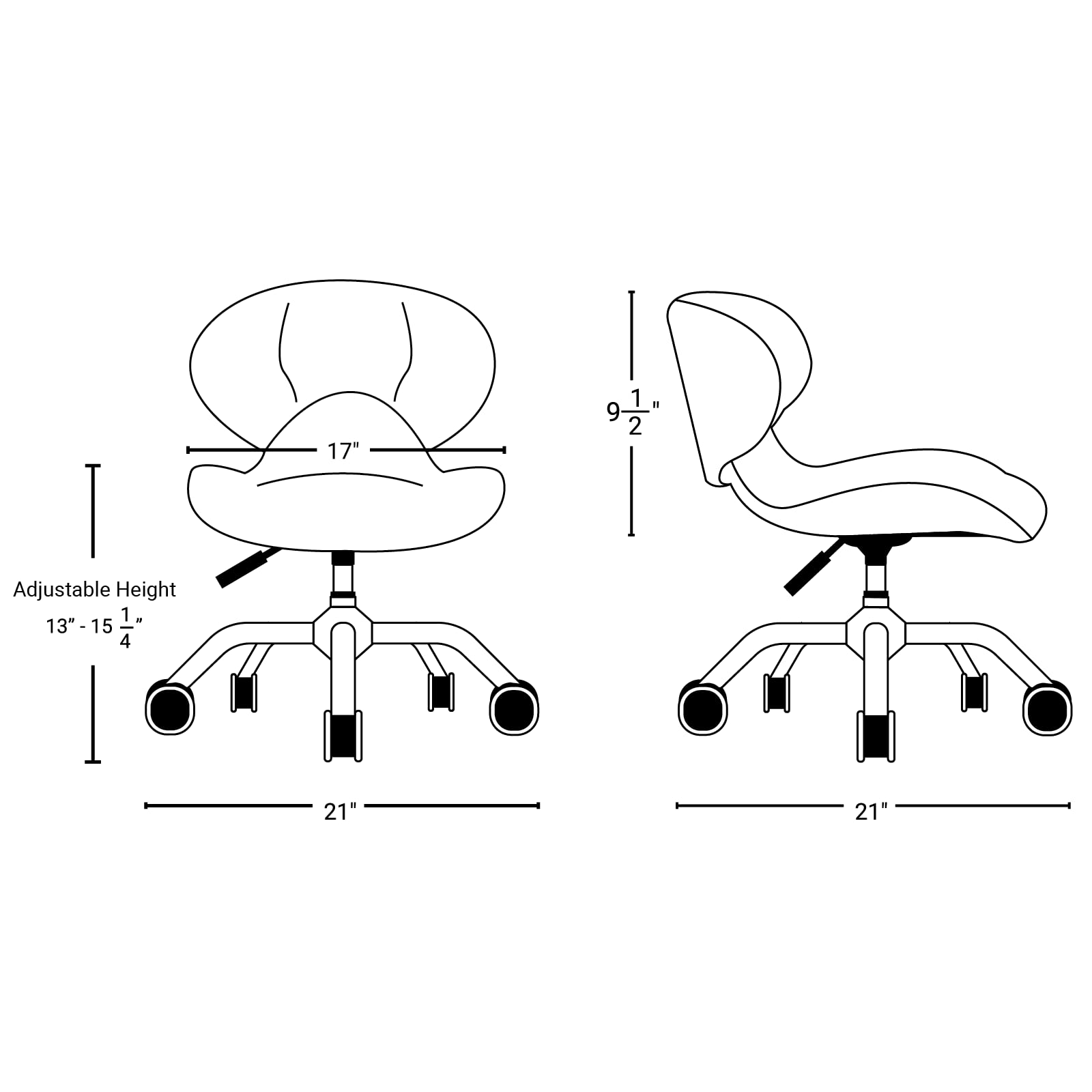 MAYAKOBA Set of 2 Adjustable Pedicure Stools with Pneumatic Pump - HugoII Salon Chairs for Nail & Spa, Comfortable Short Stool for Pedicurists, Red Diamond Design - Perfect for Nail Salons, Spas & Home Beauty Stations
