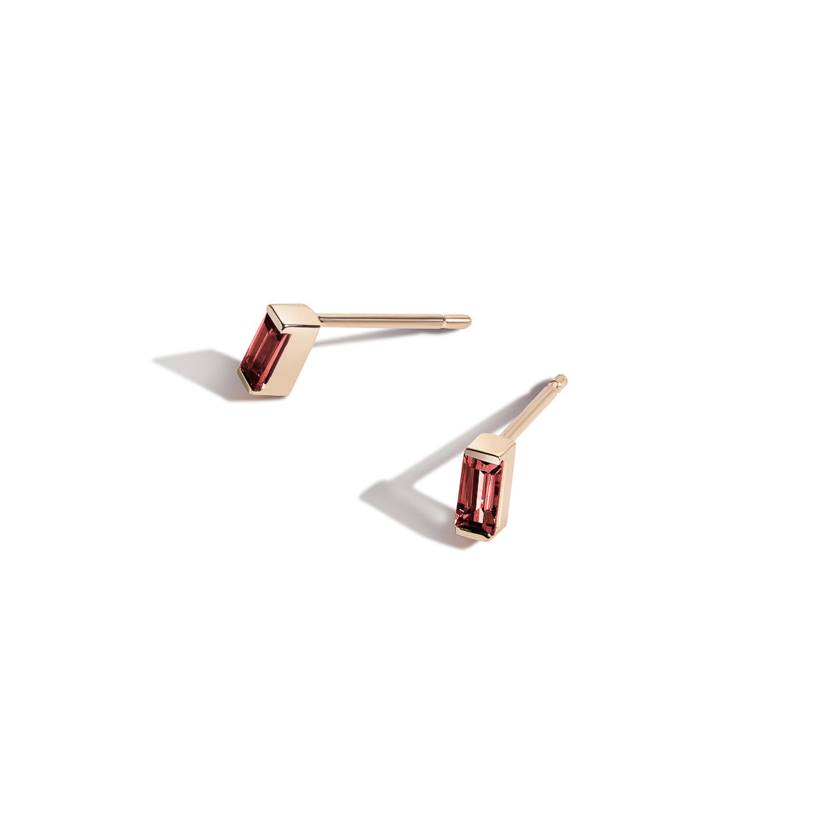 Birthstone Baguette Stud Earrings - Genuine Gemstone Jewelry for Women | Perfect Gift for Birthday, Anniversary & Special Occasions