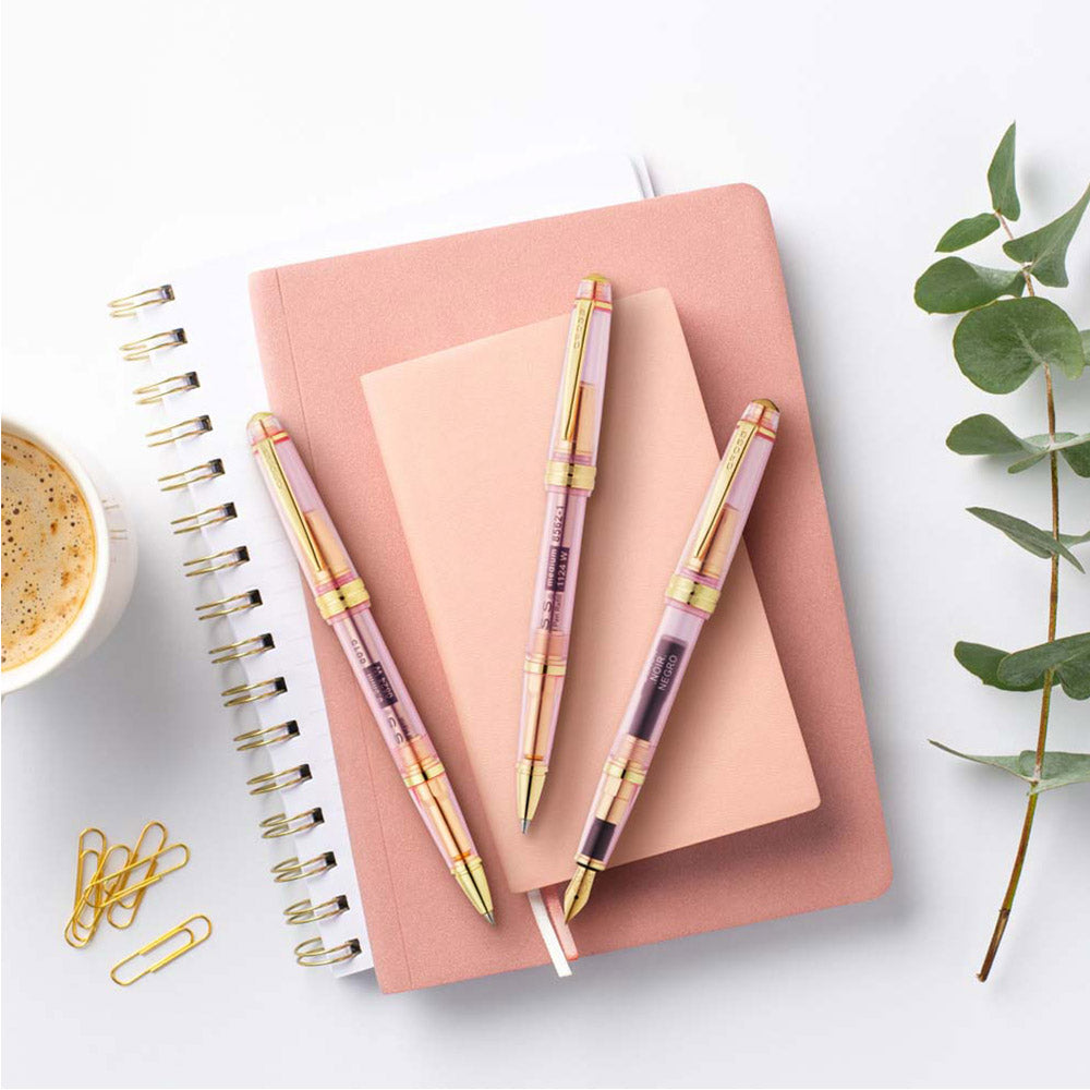 Cross Bailey Light Translucent Pink Sapphire Resin Ballpoint Pen - Premium Writing Instrument for Office, School & Gift Giving