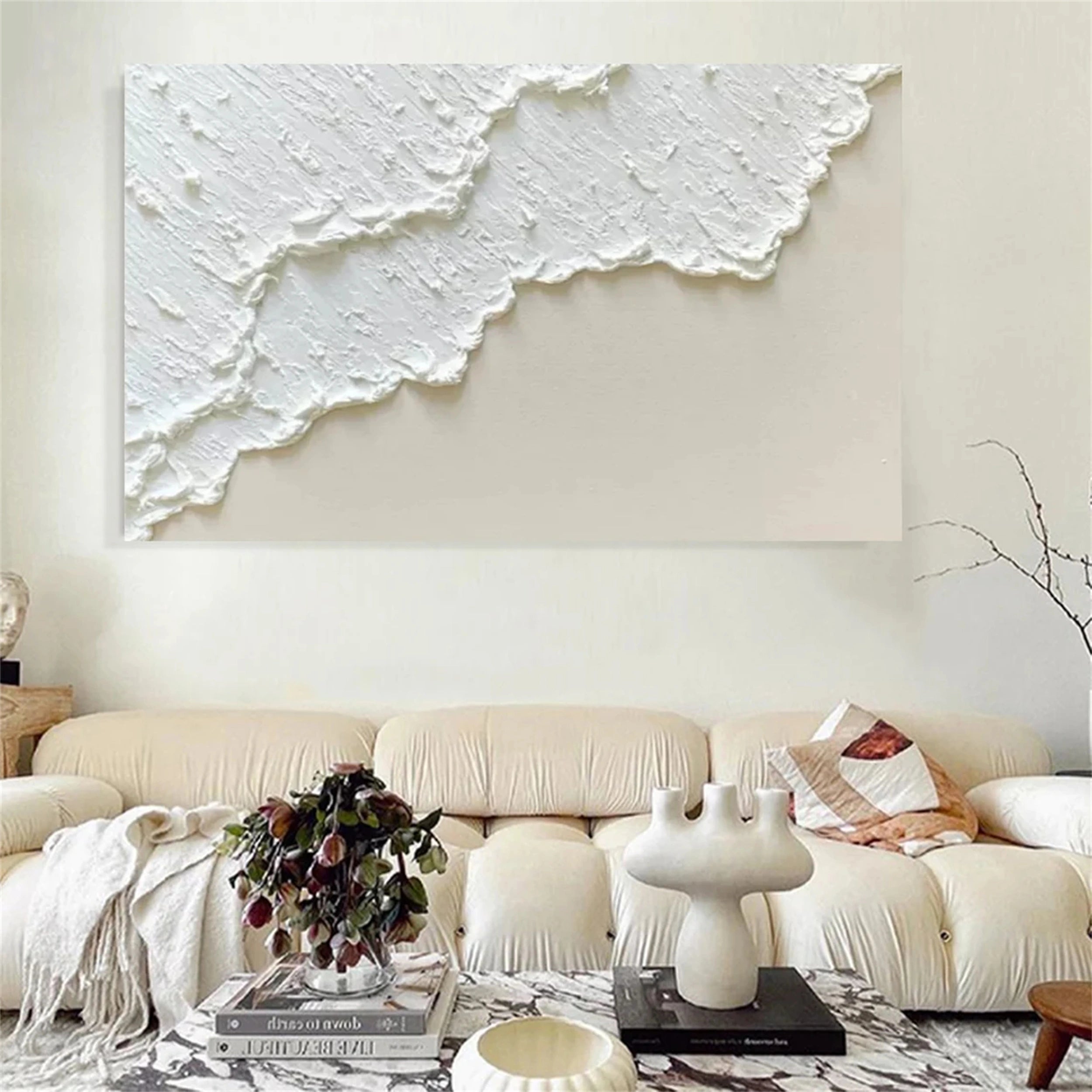 Minimalist Textured Plaster Art Painting - Modern Abstract Wall Decor for Living Room, Bedroom & Office | #MM102
