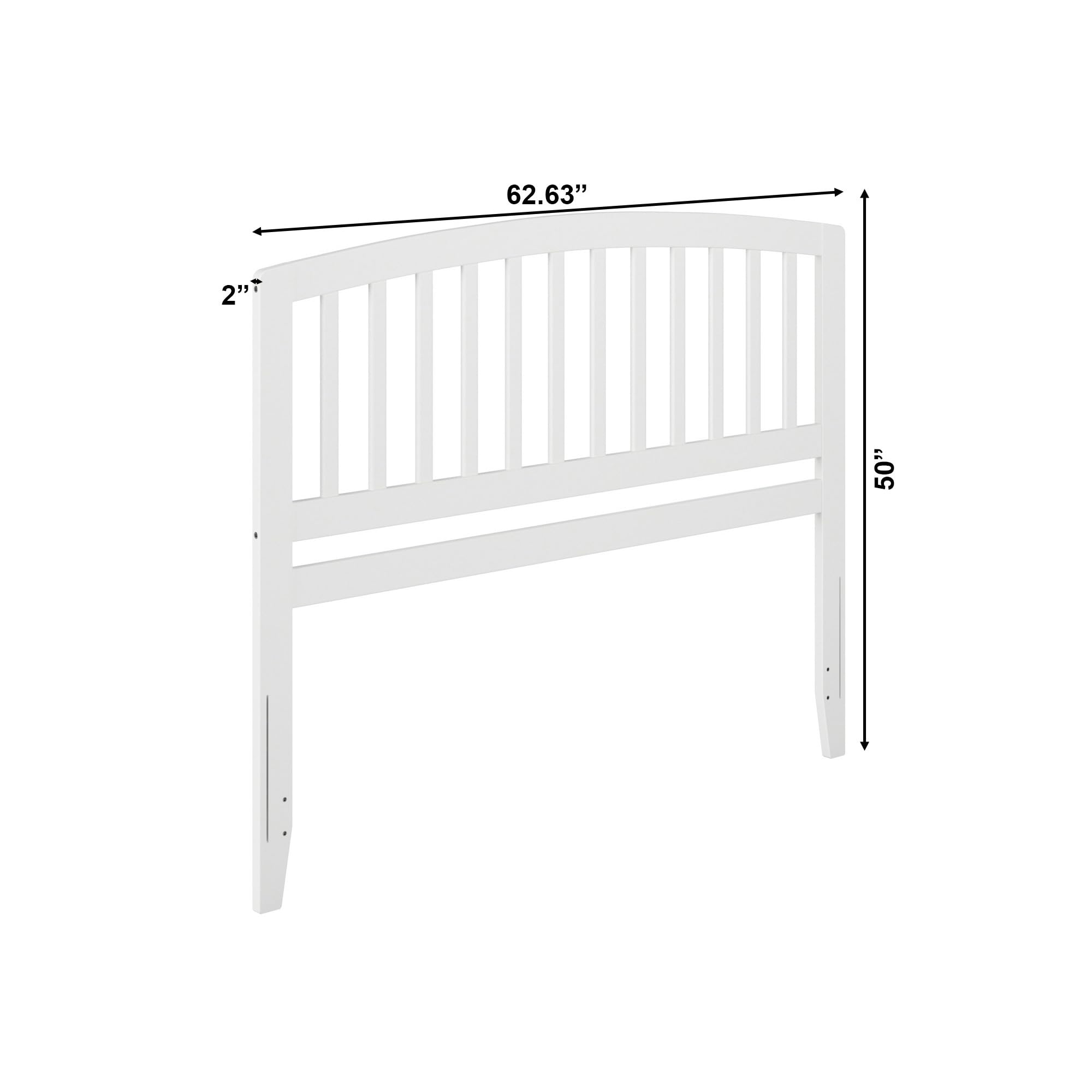 AFI Richmond White Queen Size Headboard with USB Charging Ports - Modern Bed Frame Headboard for Bedroom, Perfect for Home Decor and Easy Charging Access