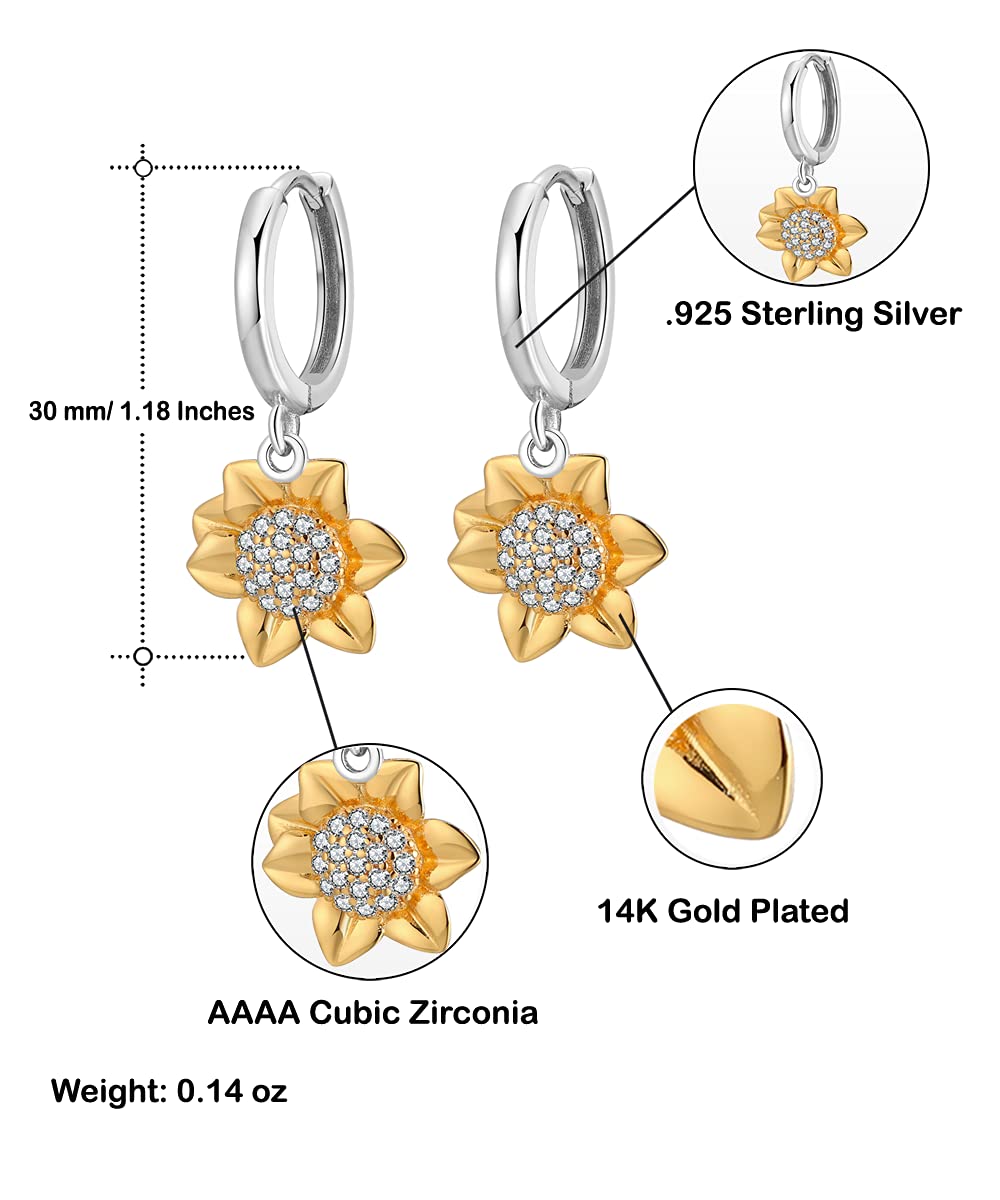 Sunflower Earrings for Women - Inspirational Aunt Jewelry, 'I'm Your Favorite' Gift Idea for Birthday, Anniversary & Special Occasions | Perfect for Everyday Wear & Gift Giving