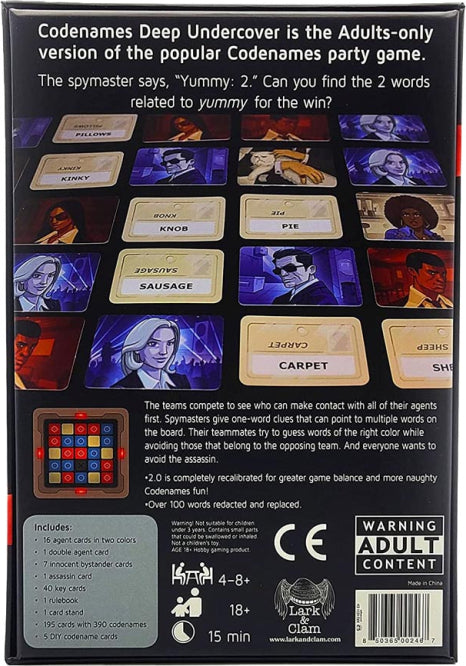 Codenames Deep Undercover 2.0 - Adult Party Board Game for Couples & Friends - Perfect for Date Nights & Game Nights