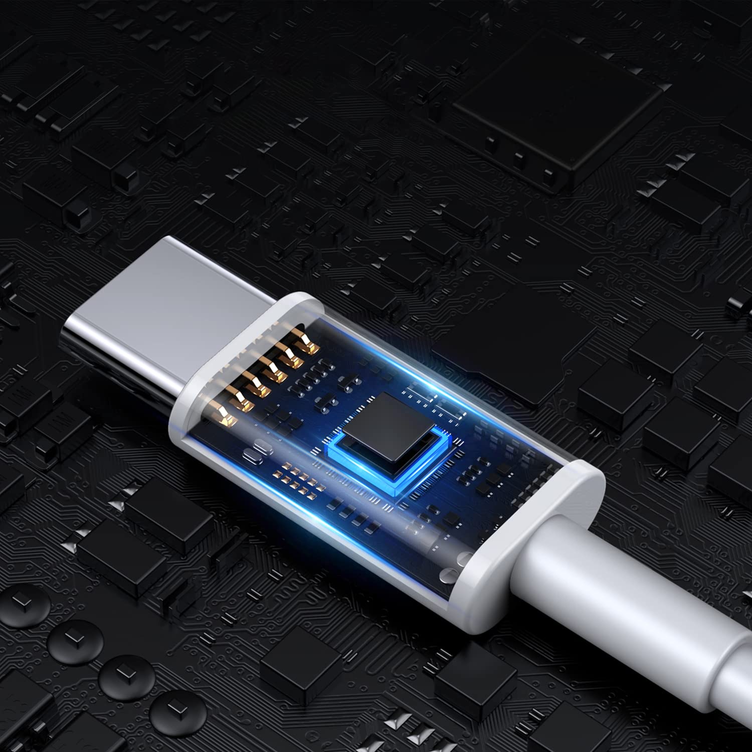 60W USB C to USB C Fast Charging Cable 2-Pack (1M) - Compatible with iPhone 16/15 Series, iPad Pro/Air/Mini & MacBook - Quick Charge for Home, Office & Travel
