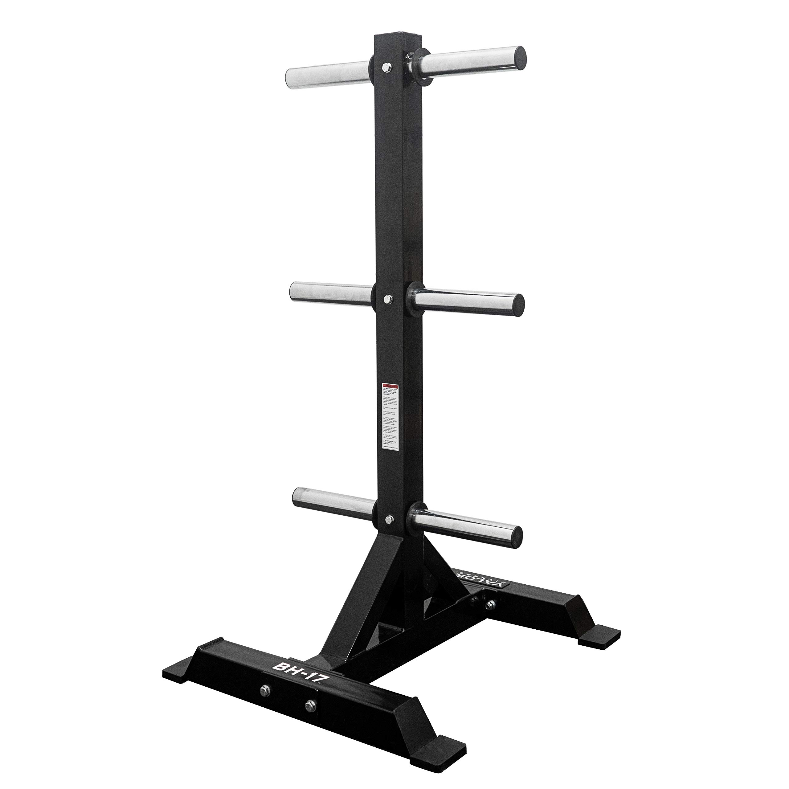 Valor Fitness Weight Plate Rack for Olympic & Standard Plates - Heavy Duty Bumper Plate Organizer & Barbell Storage Stand - Perfect for Home Gym, Garage Workout Space & CrossFit Training