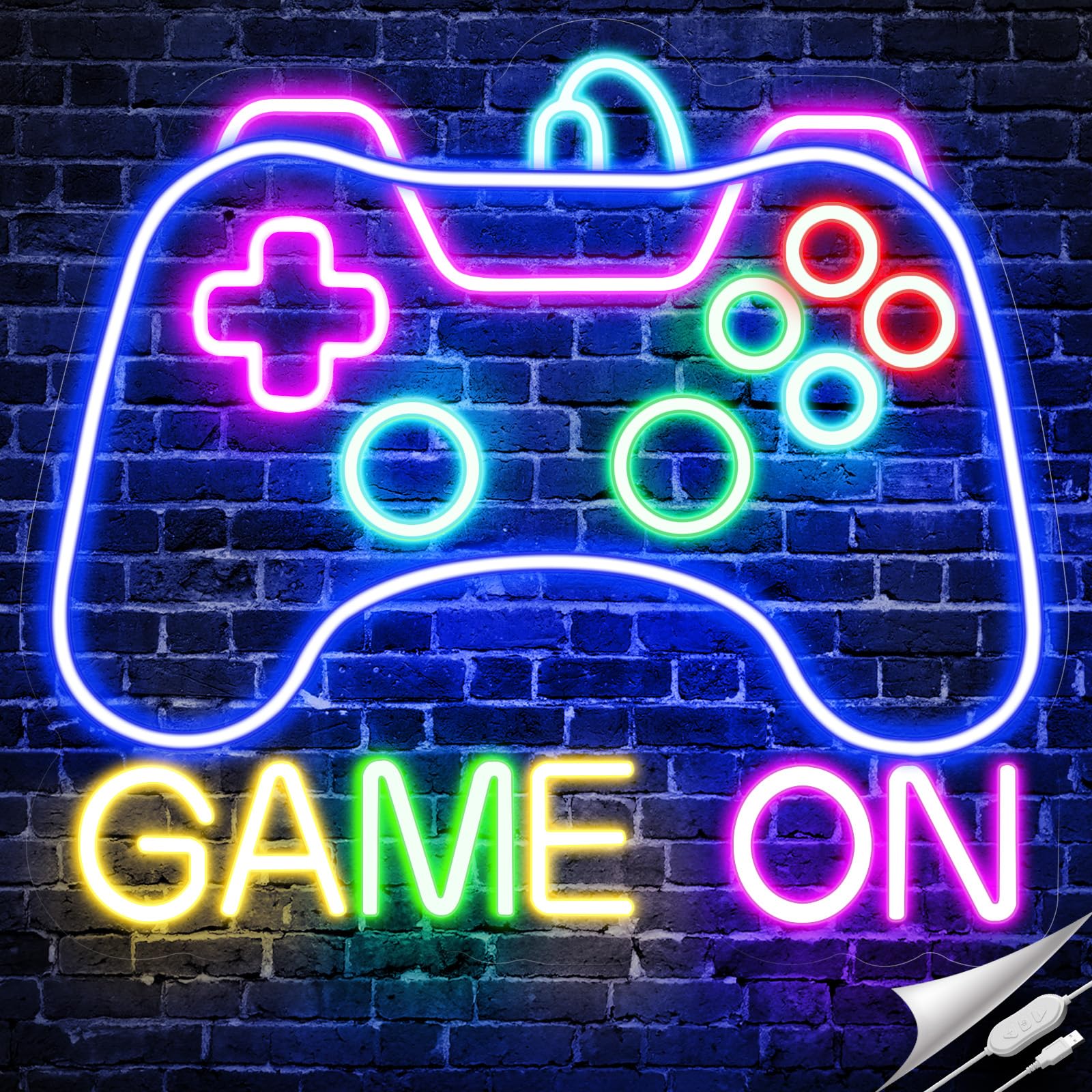Gamer Neon Sign - LED Wall Decor for Game Room & Teen Bedroom | Custom Gaming Light for Boys, Men & Kids | Perfect Gamer Gift for Birthday & Holidays | Enhance Gaming Setup & Party Atmosphere