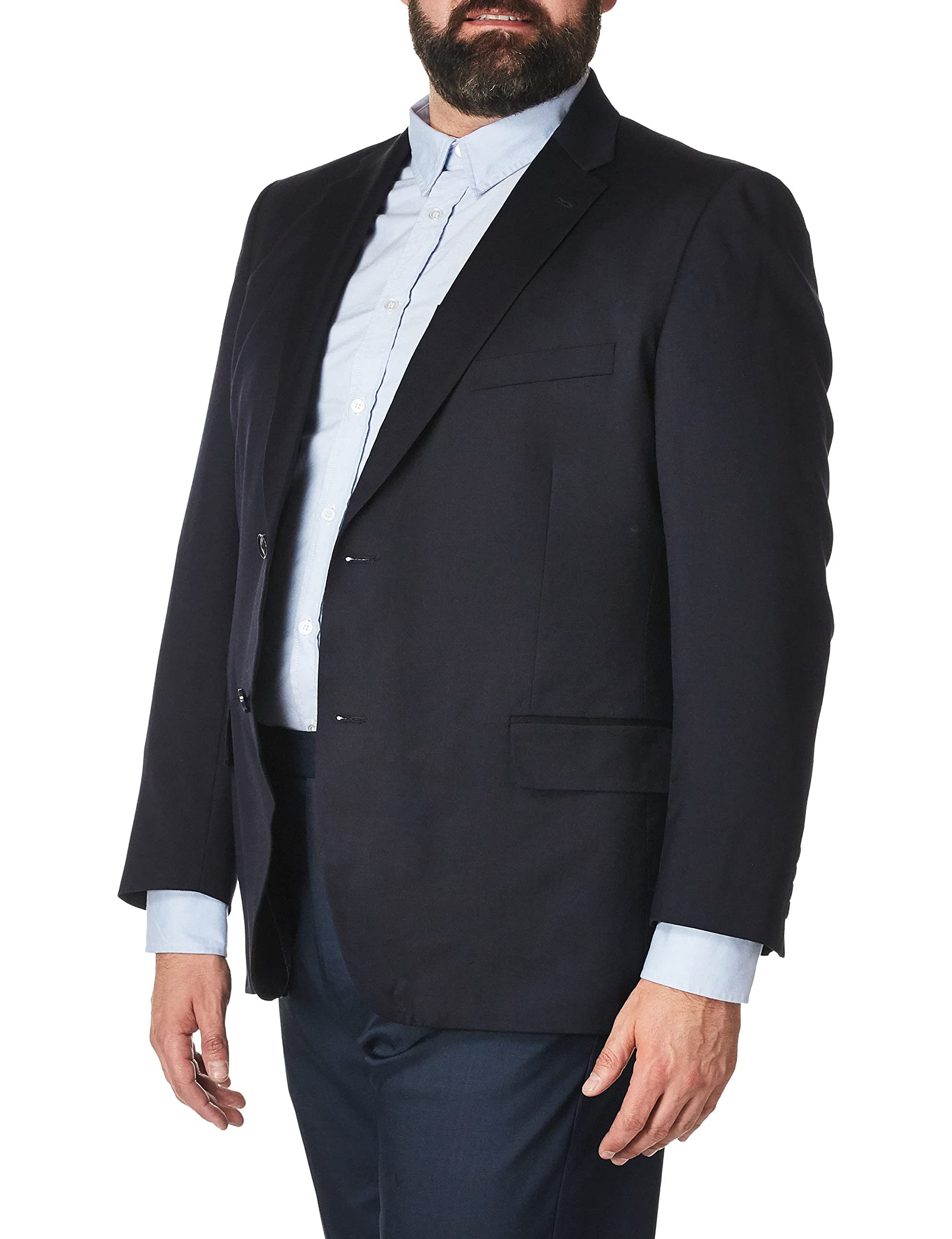 Premium Men's High-Twist Wool Suit Jacket - Classic Business & Formal Wear for Office, Weddings & Special Occasions