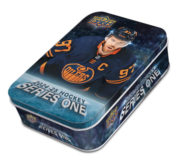2024-25 Upper Deck Series 1 Hockey Cards Retail Tin - NHL Trading Cards Collection for Sports Fans & Collectors - Perfect for Gifting, Trading, and Display