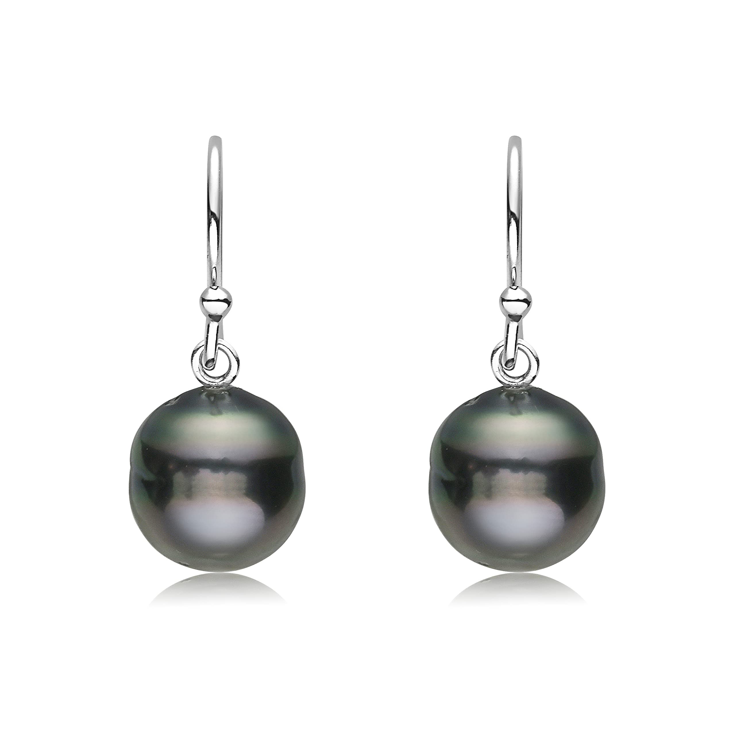 .925 Sterling Silver South Sea Cultured Pearl Earrings for Women - Elegant Shepherd's Hook Dangle Earrings with High Luster Semi-Round Pearls | Perfect for Weddings, Parties & Special Occasions