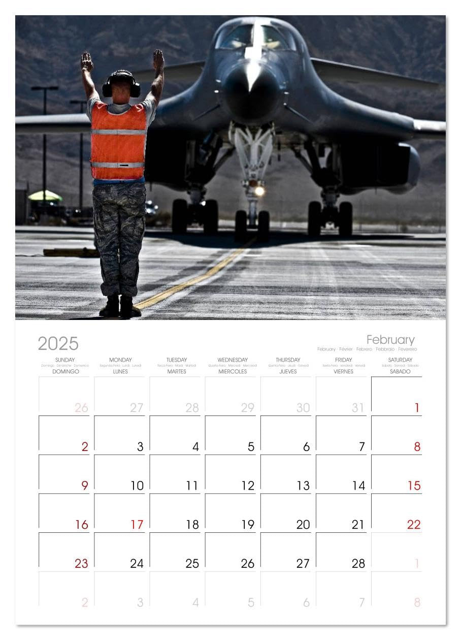 2025 Fighter Jets Wall Calendar - 14 Month US Military Aircraft Calendar 11.7x16.5 Inches | Large Aviation Lovers Planner | Perfect for Home, Office & Gift for Aviation Enthusiasts