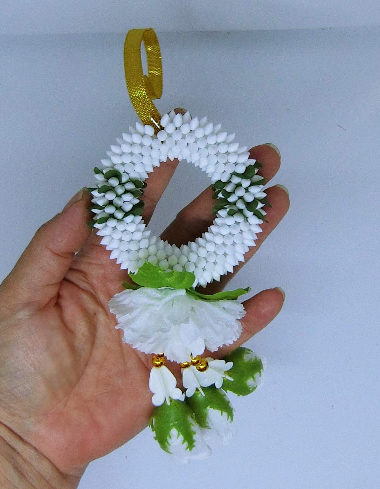Thai Rose Jasmine Garland Fabric Flowers - Handmade Plastic Floral Decor, 3