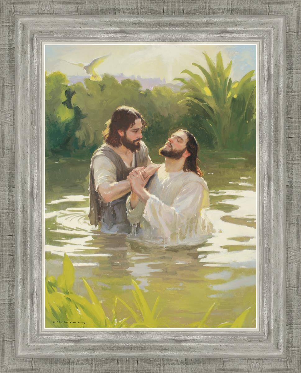 Baptism of The Savior - Religious Christian Wall Art for Home & Church Decor - Perfect for Baptism Ceremonies & Spiritual Inspiration