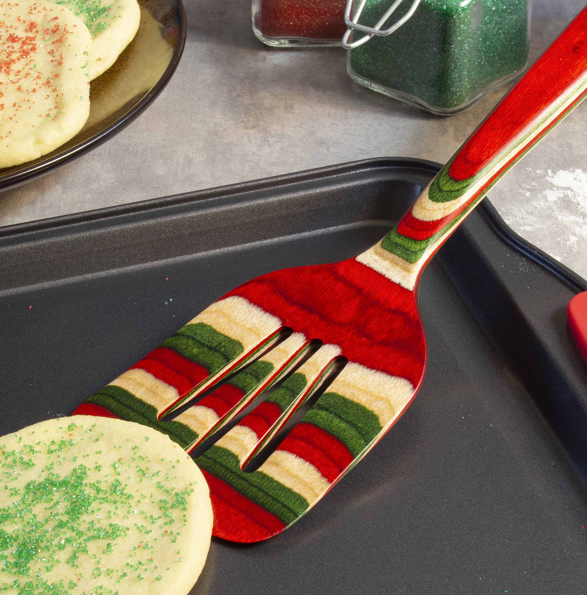 Baltique® North Pole Collection Slotted Spatula - 12.5 Inch Non-Stick Turner for Baking, Cooking & Serving - Perfect for Pancakes, Cookies & Grilling