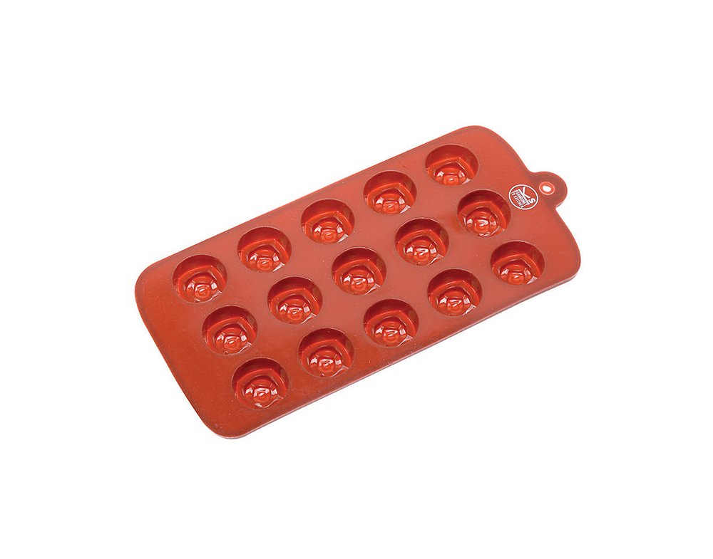 Sambonet Silicone Chocolate Molds - Set of 6 Red Heart-Shaped Baking Molds for DIY Candy, Cake Decorating & Valentine's Day Gifts