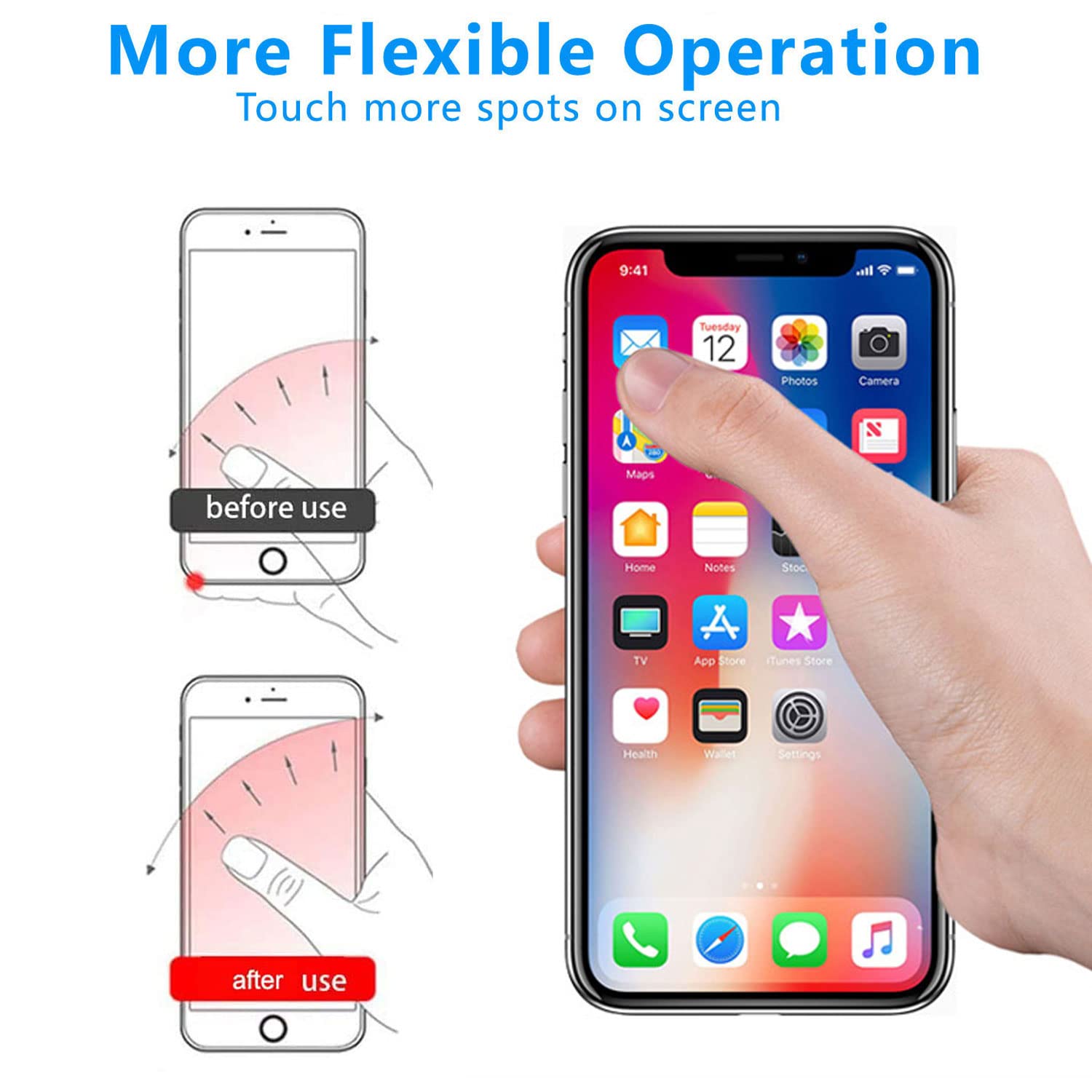 5-Pack Silver & Clear Phone Ring Holder Stand - 360° Rotating Kickstand for Phones & Tablets - Secure Grip for Daily Use