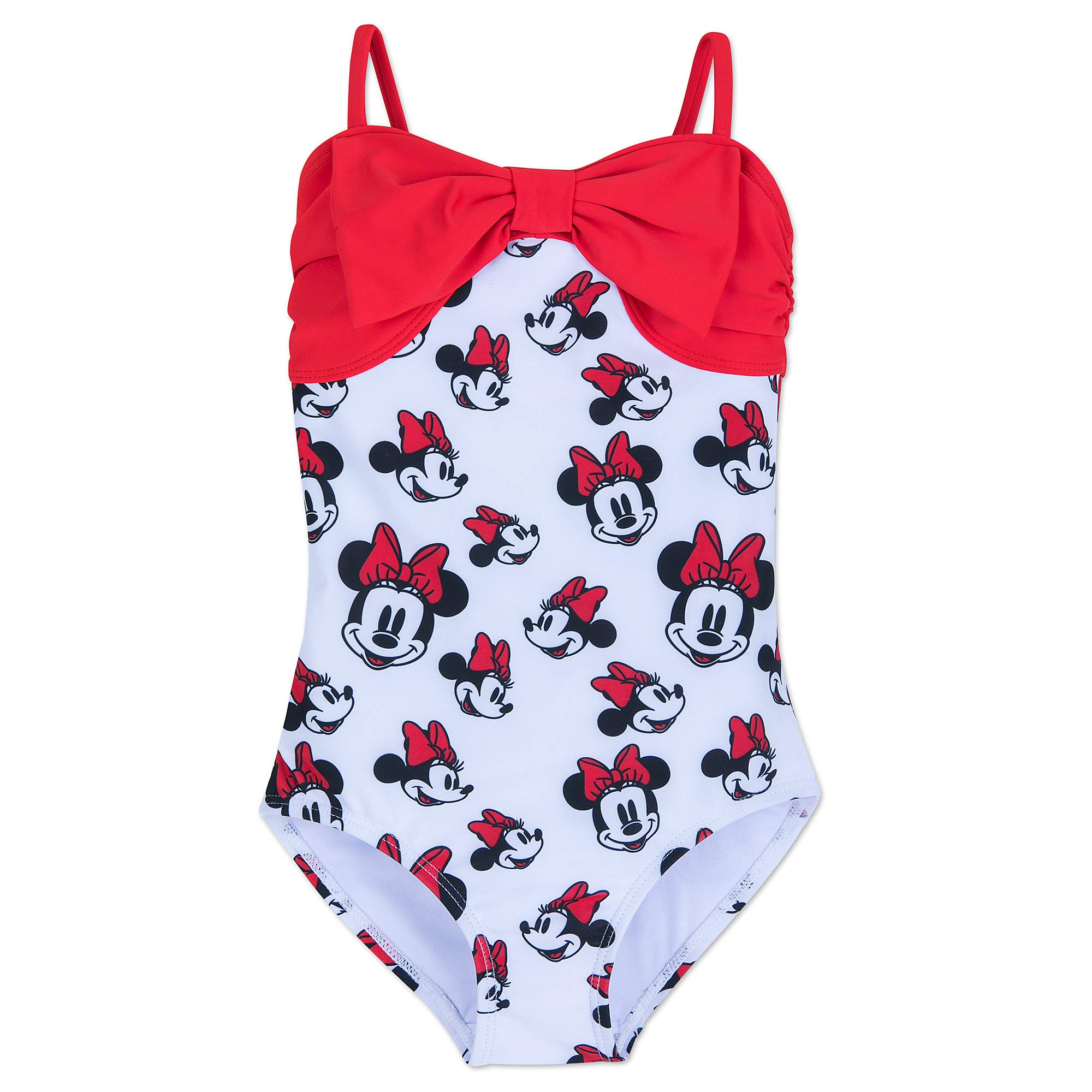 Disney Minnie Mouse Girls' Red Swimsuit - Cute One-Piece Bathing Suit for Toddler & Kids, Perfect for Pool, Beach & Summer Vacation