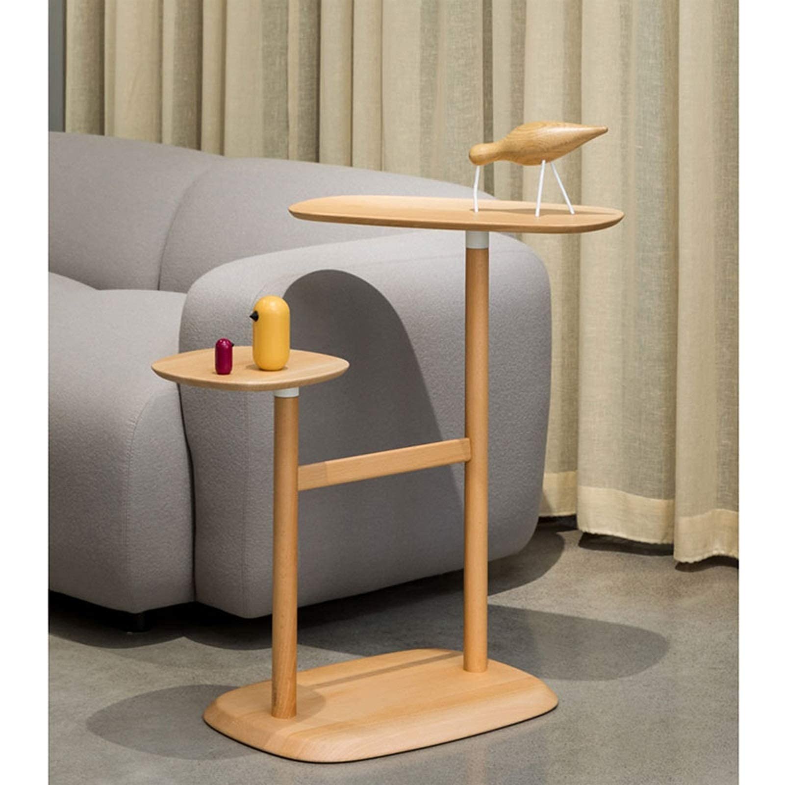 Rotating Natural Wood Coffee Table & End Table - Multi-Functional Side Table for Living Room, Sofa Corner, Small Spaces | Home Decor Accent Furniture for Cozy Living Rooms & Apartments